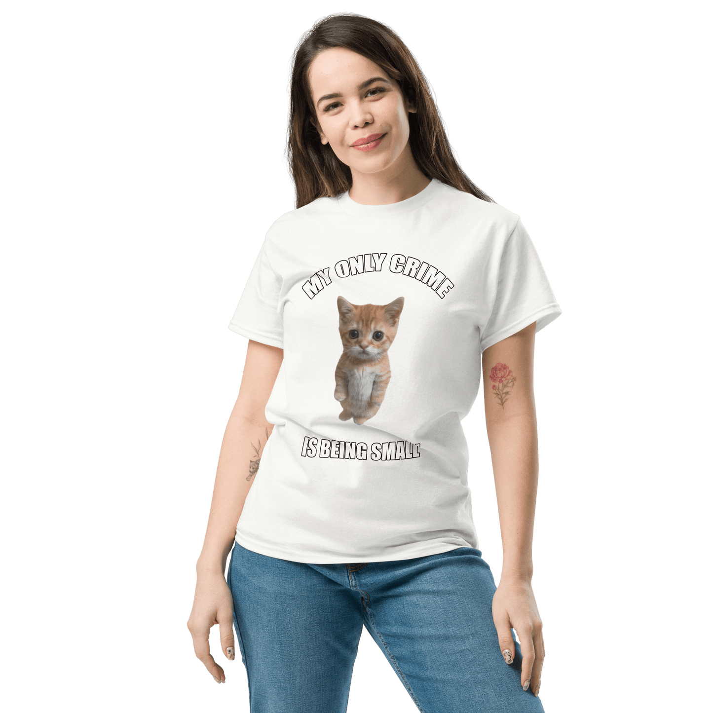 Being Small Classic T-Shirt Meme - White | Shirtposting