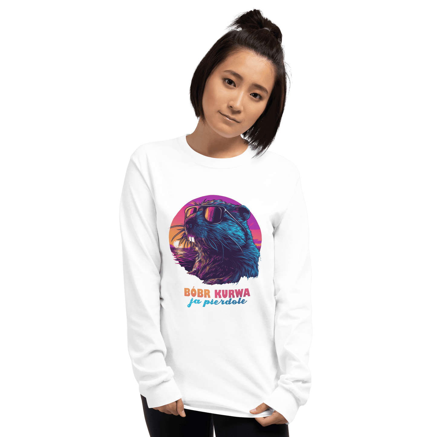 Bober Kurwa Long Sleeve T-Shirt Meme - Sport Grey | Shirtposting