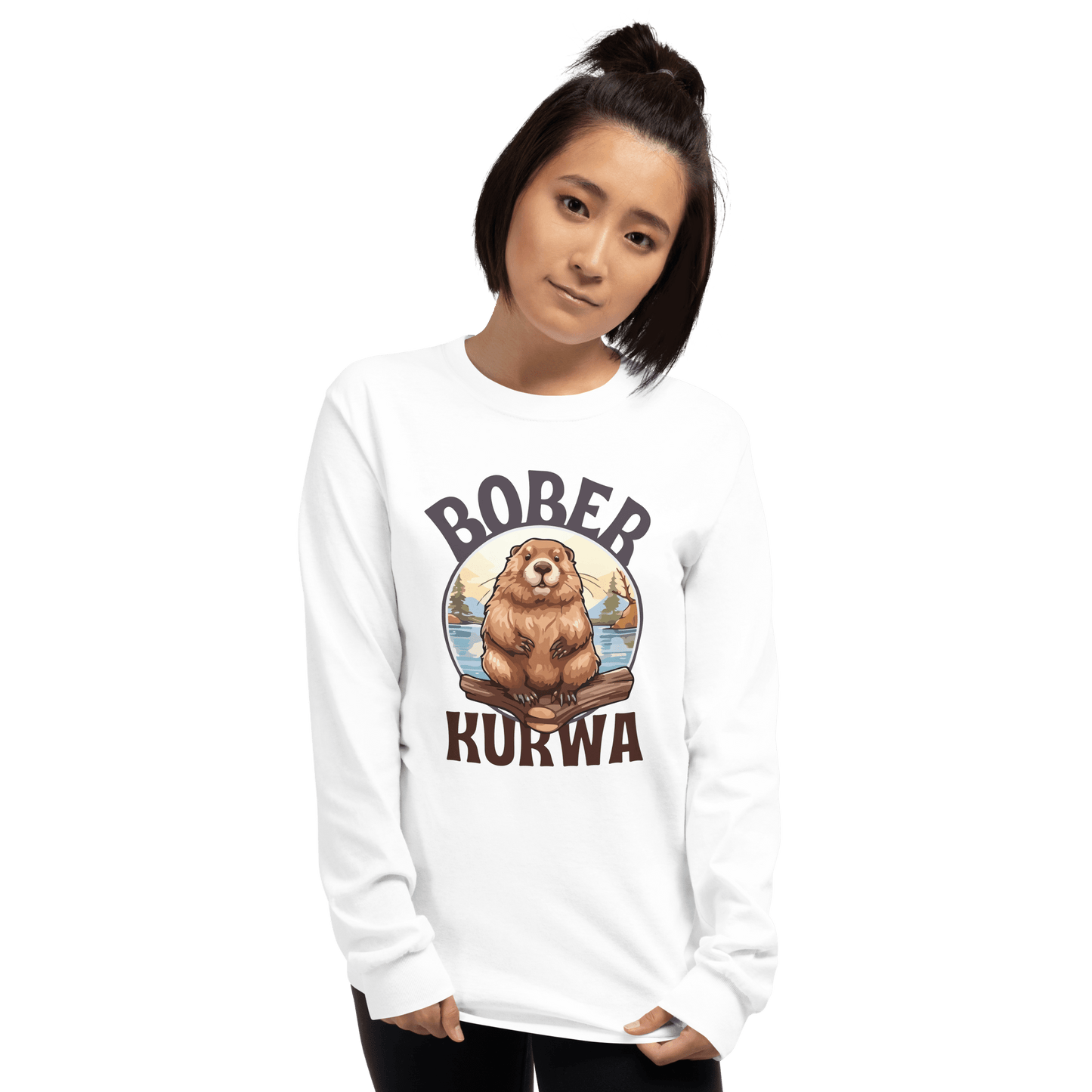 Bober Kurwa Long Sleeve T-Shirt Meme - Sport Grey | Shirtposting