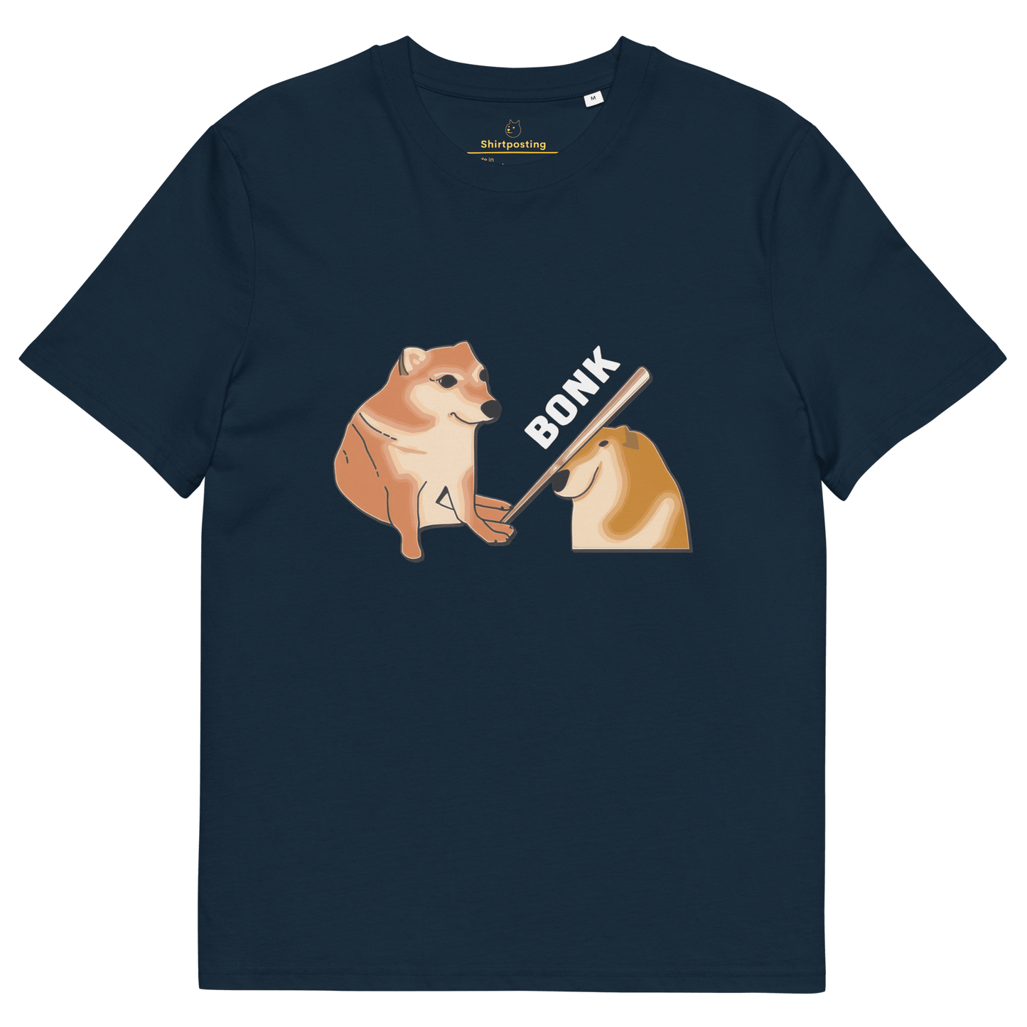 Bonk Premium Organic T-Shirt Meme - French Navy | Shirtposting