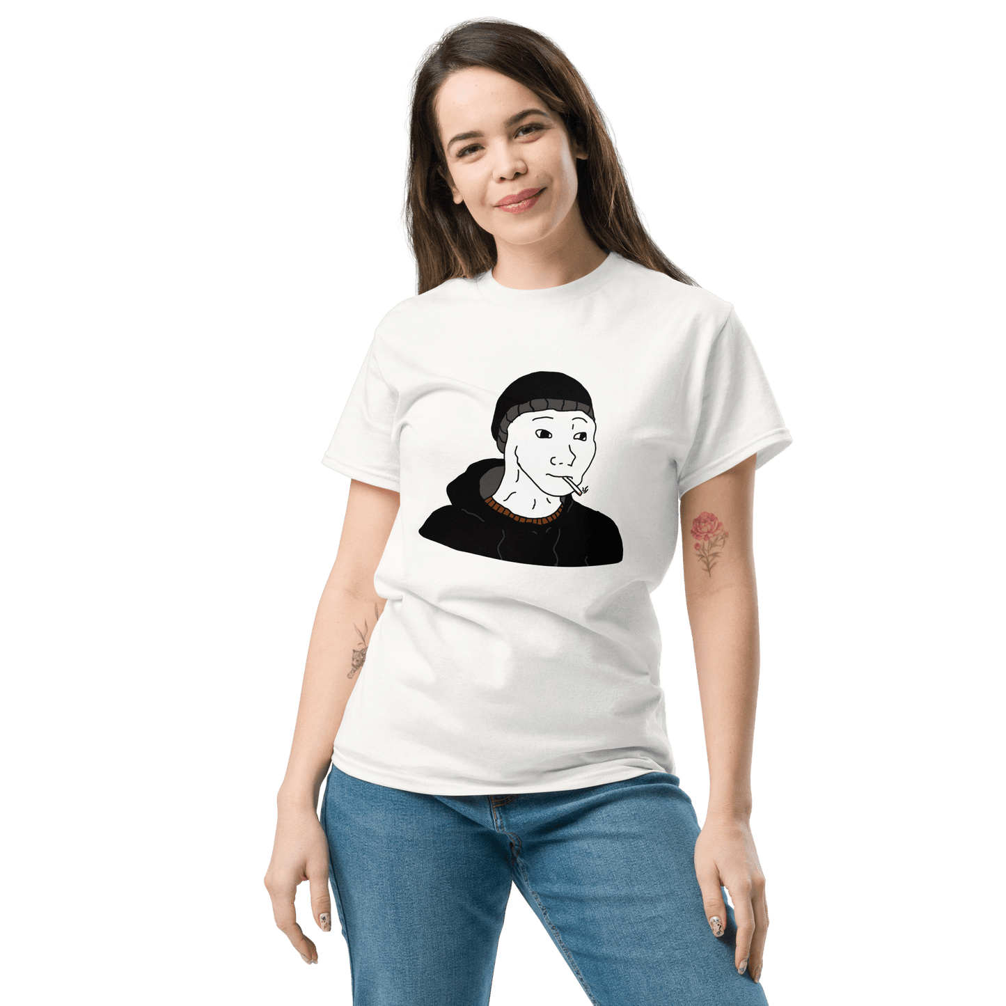 Doomer Wojak Classic T-Shirt Meme - Ash | Shirtposting