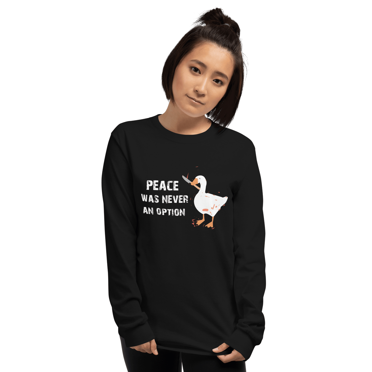 Peace Was Never An Option Long Sleeve T-Shirt Meme - Royal | Shirtposting