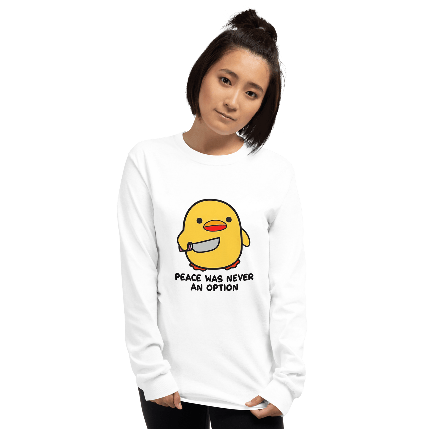 Peace Was Never An Option Long Sleeve T-Shirt Meme - Sand | Shirtposting