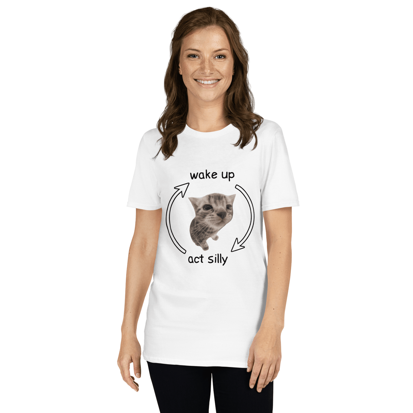 Wake Up - Act Silly Classic T-Shirt Meme - Sport Grey | Shirtposting