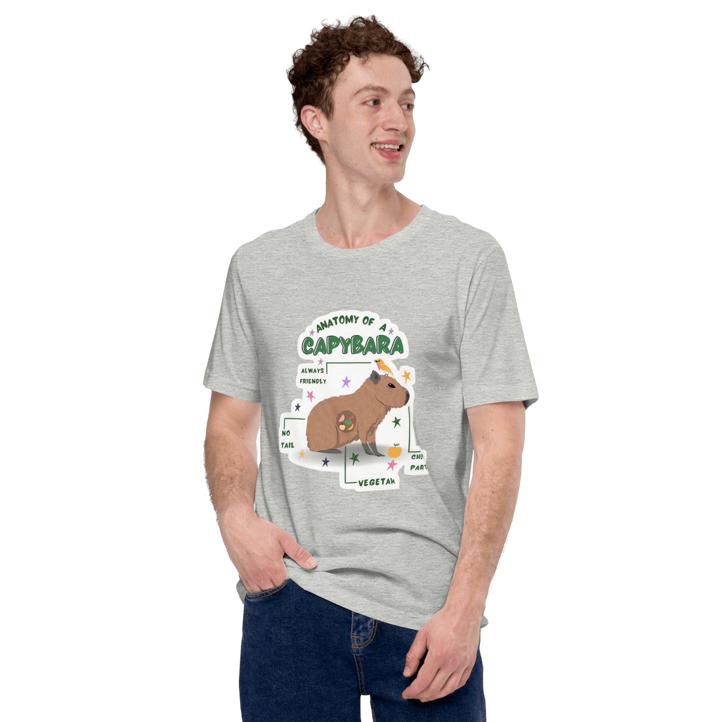 Anatomy of a Capybara Classic T-Shirt Meme - Athletic Heather | Shirtposting
