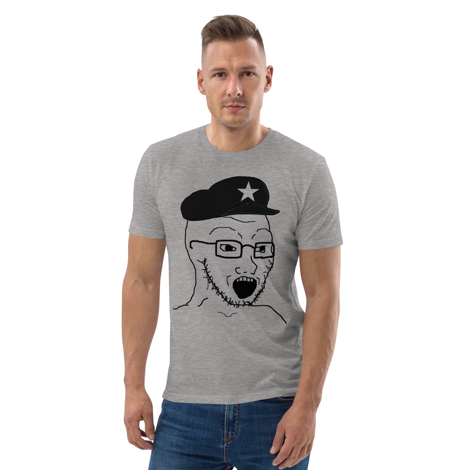AuthLeft Wojak Meme Premium Organic T-Shirt Meme - Desert Dust | Shirtposting
