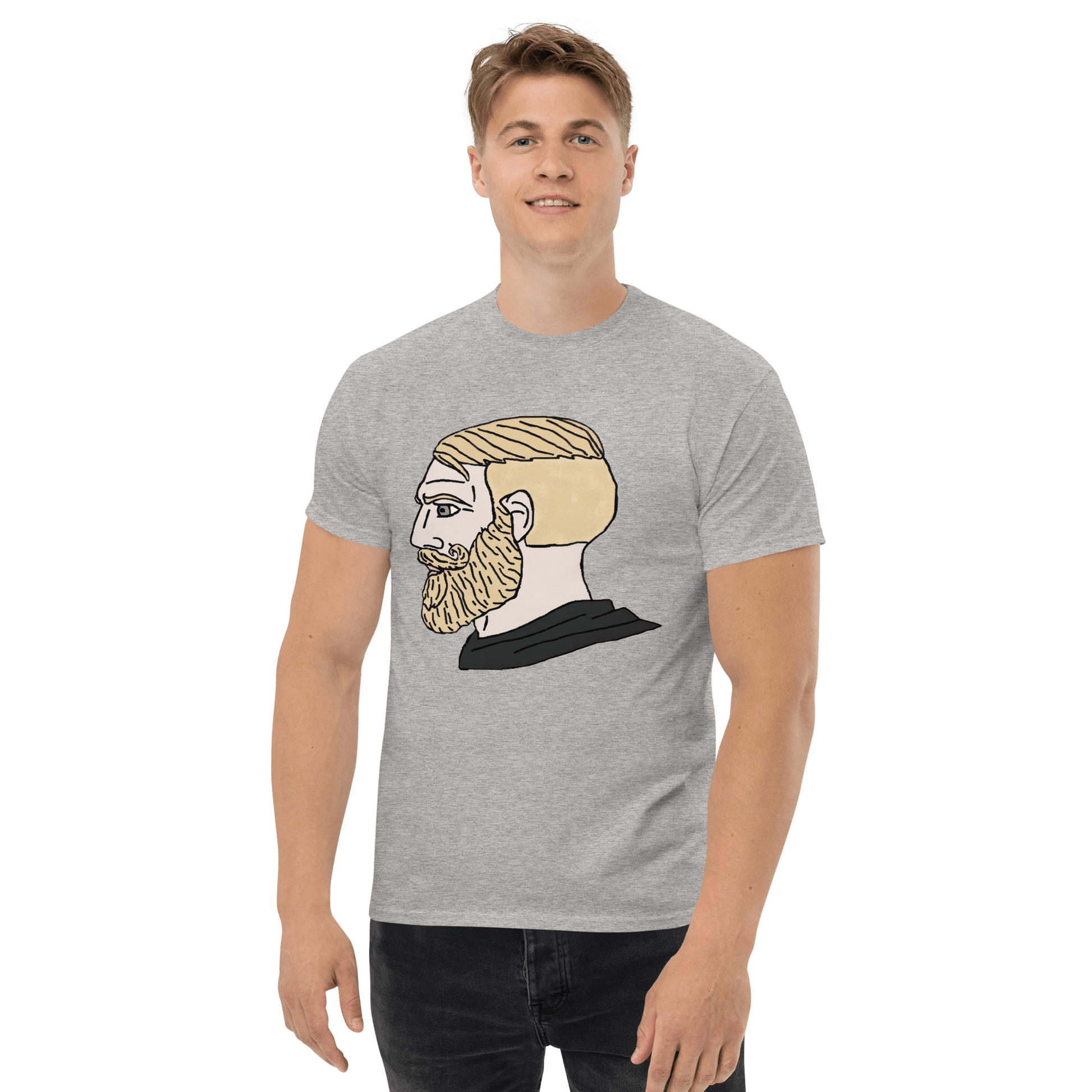 AuthRight Wojak Meme Classic T-Shirt Meme - Military Green | Shirtposting