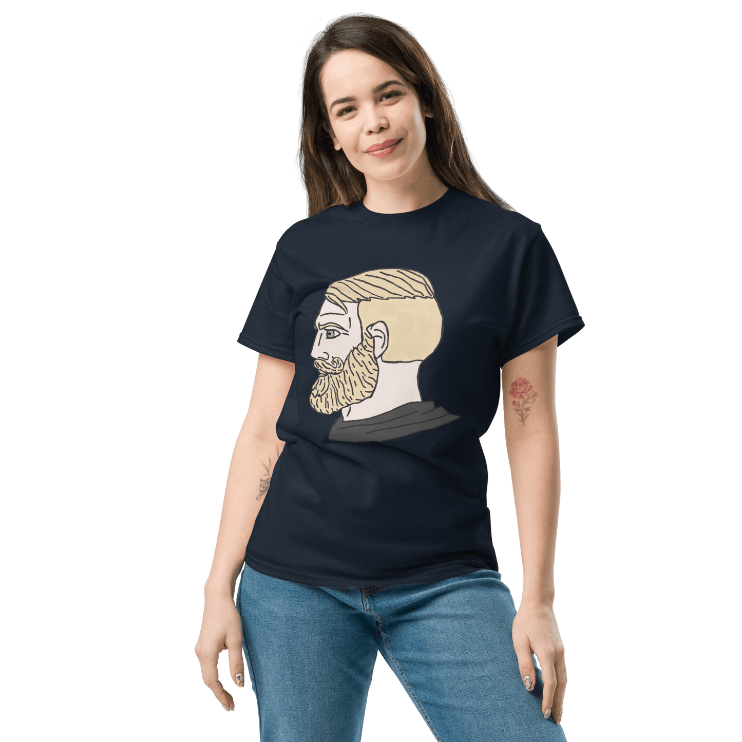 AuthRight Wojak Meme Classic T-Shirt Meme - Royal | Shirtposting