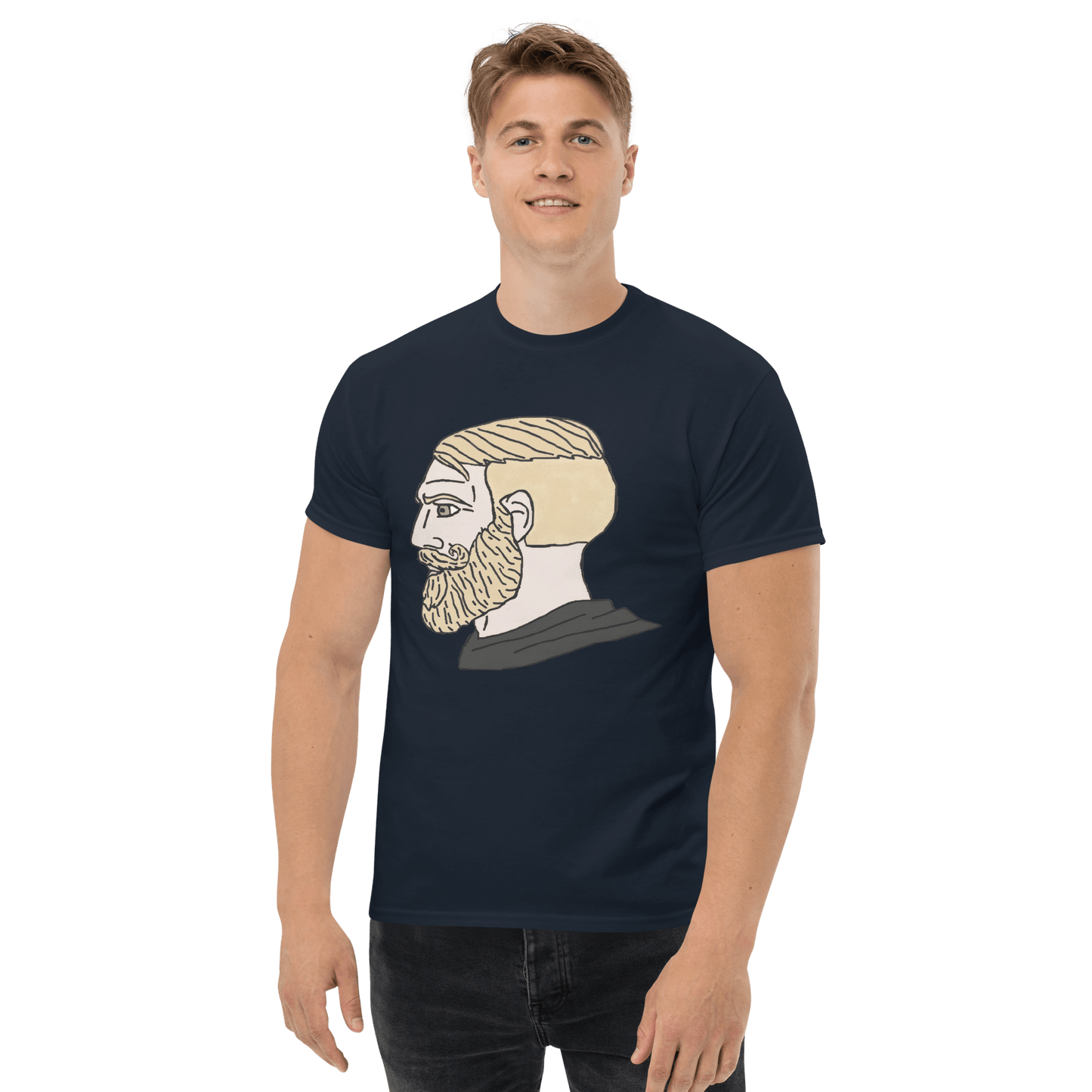 AuthRight Wojak Meme Classic T-Shirt Meme - Royal | Shirtposting