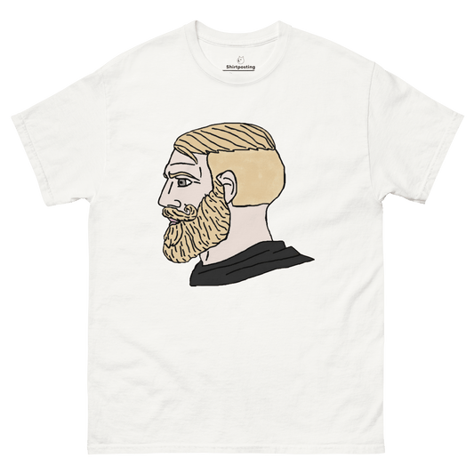 AuthRight Wojak Meme Classic T-Shirt Meme - White | Shirtposting