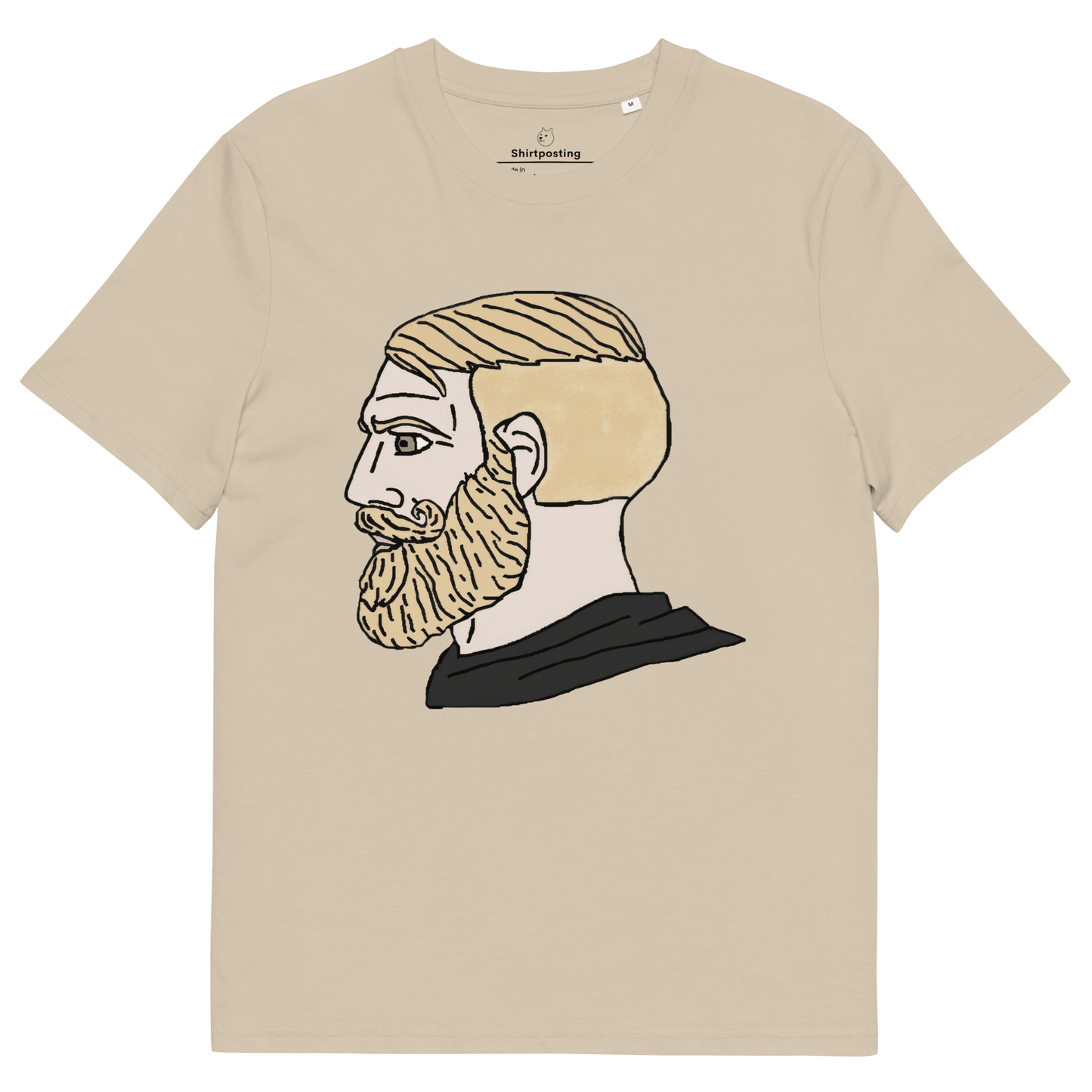 AuthRight Wojak Meme Premium Organic T-Shirt Meme - Desert Dust | Shirtposting