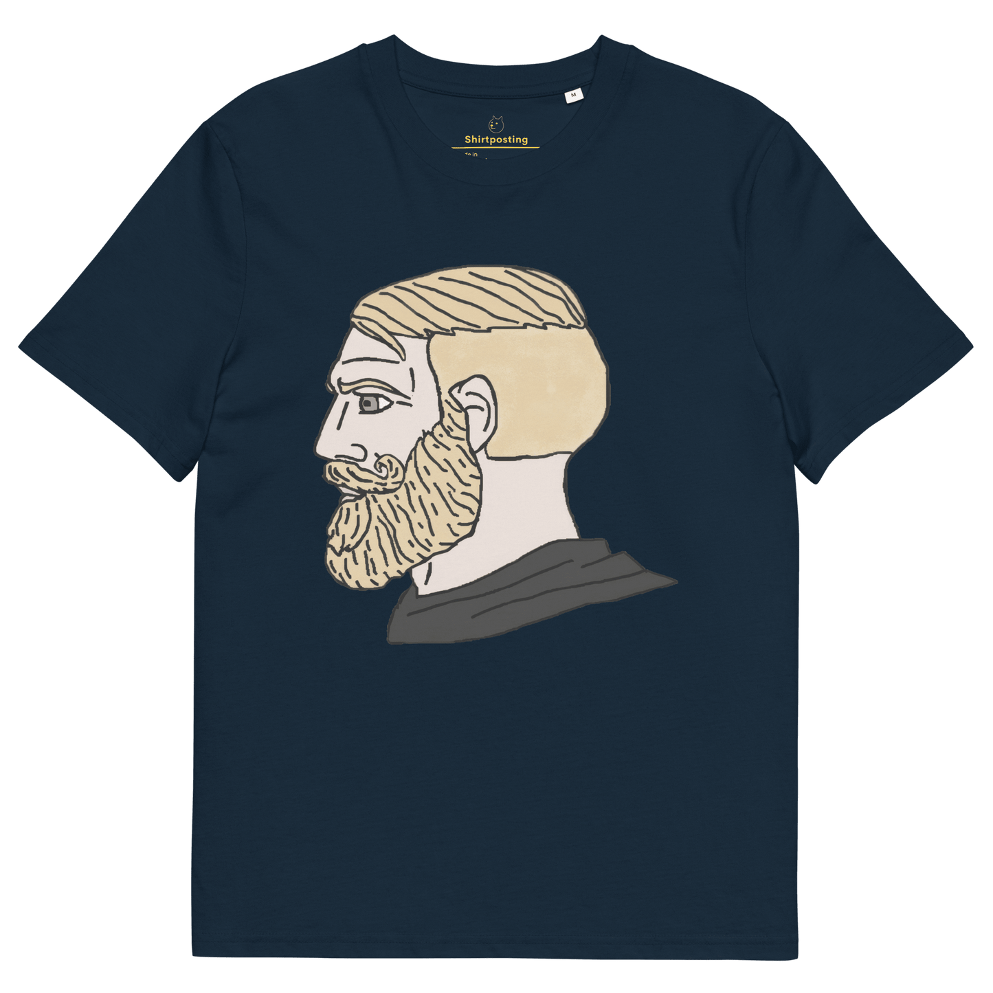AuthRight Wojak Meme Premium Organic T-Shirt Meme - French Navy | Shirtposting