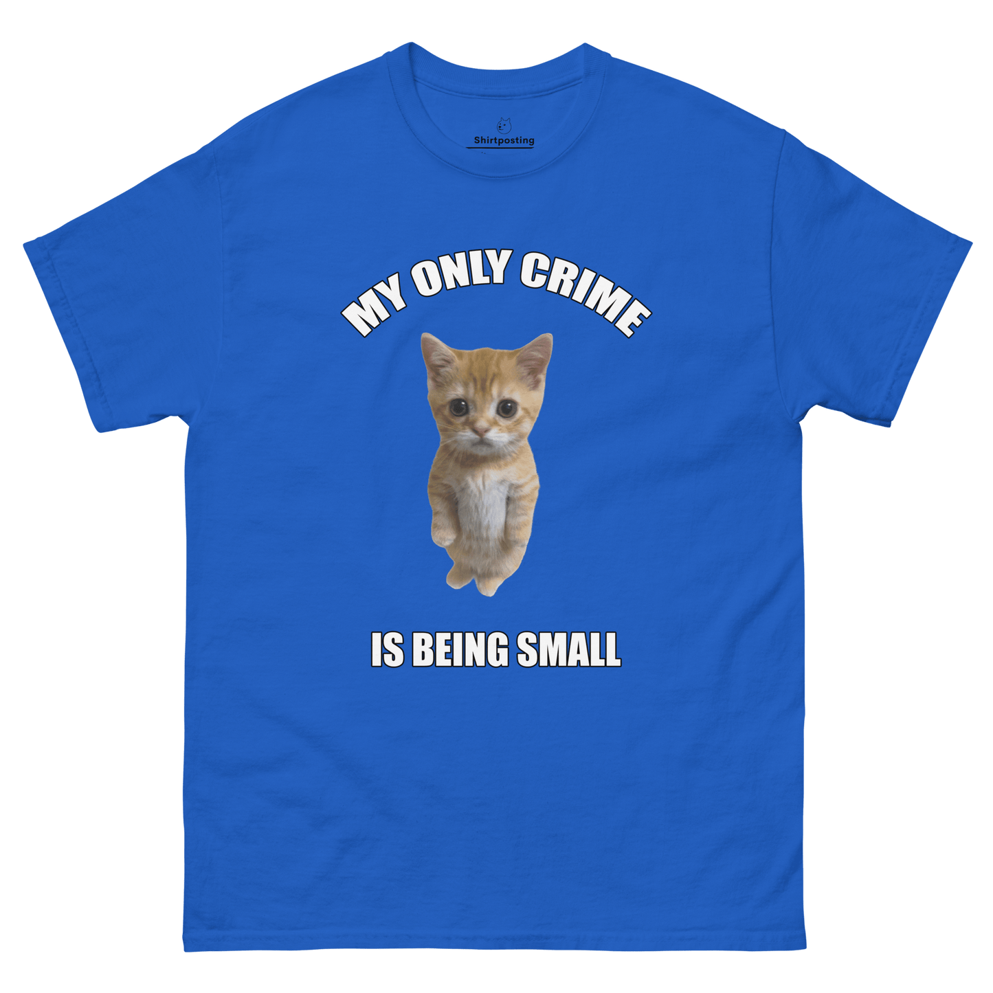 Being Small Classic T-Shirt Meme - Royal | Shirtposting