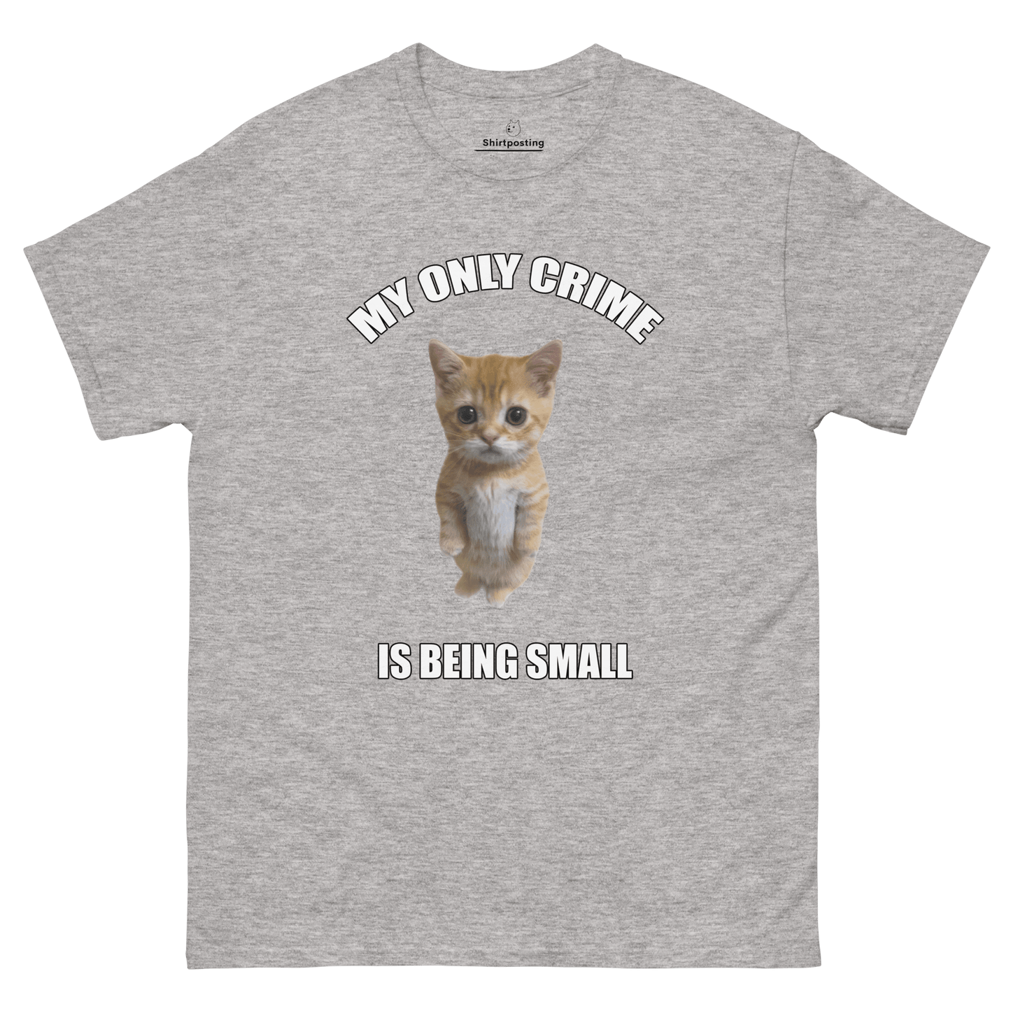 Being Small Classic T-Shirt Meme - Sport Grey | Shirtposting