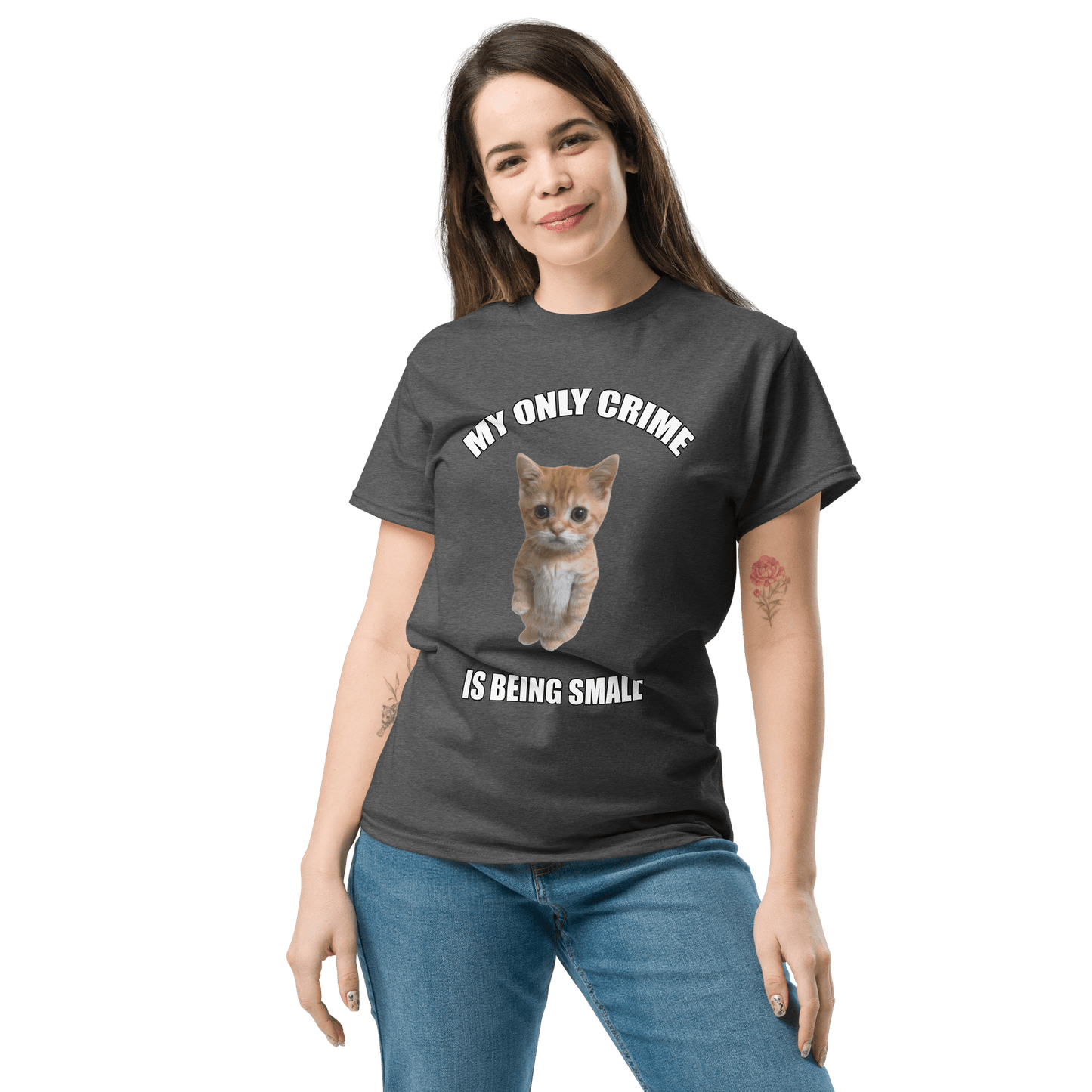 Being Small Classic T-Shirt Meme - White | Shirtposting