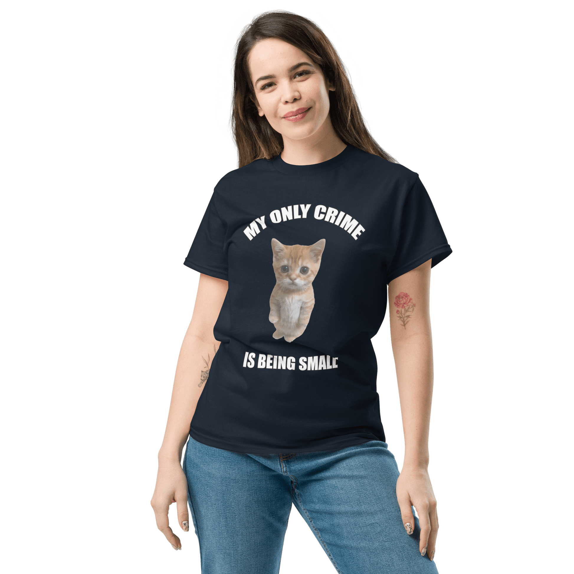 Being Small Classic T-Shirt Meme - White | Shirtposting