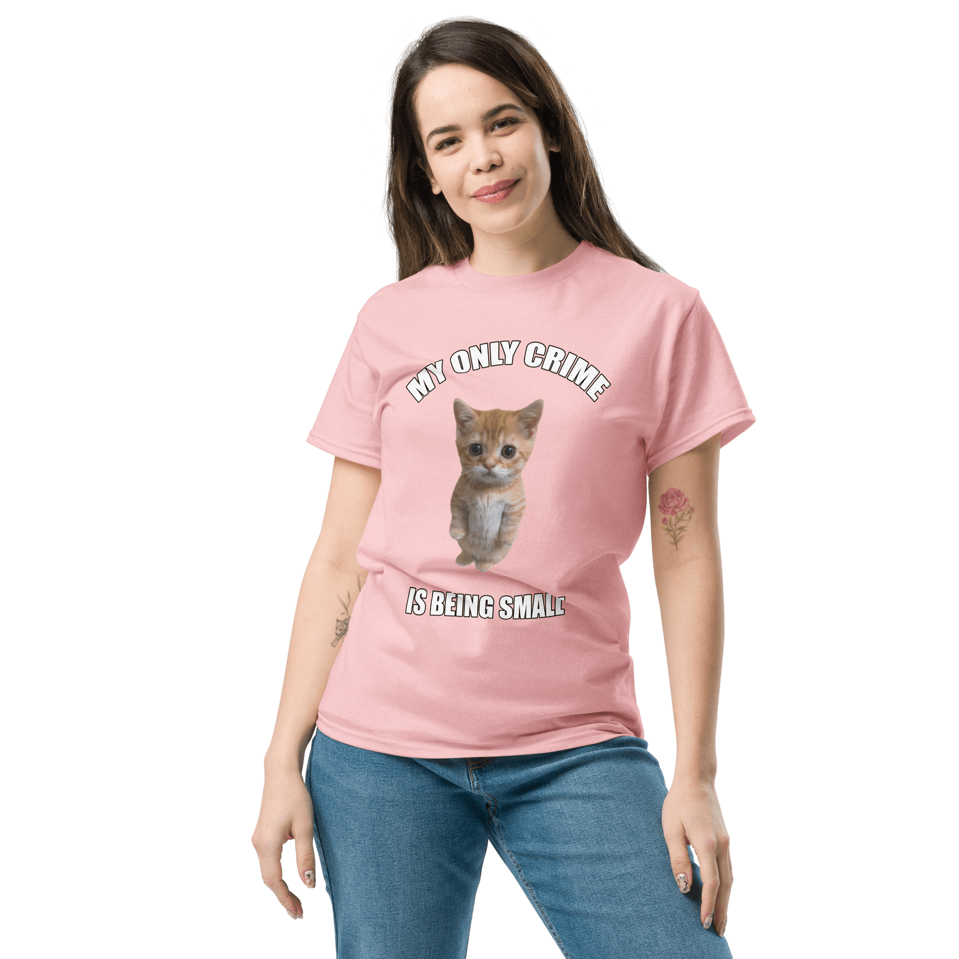Being Small Classic T-Shirt Meme - White | Shirtposting