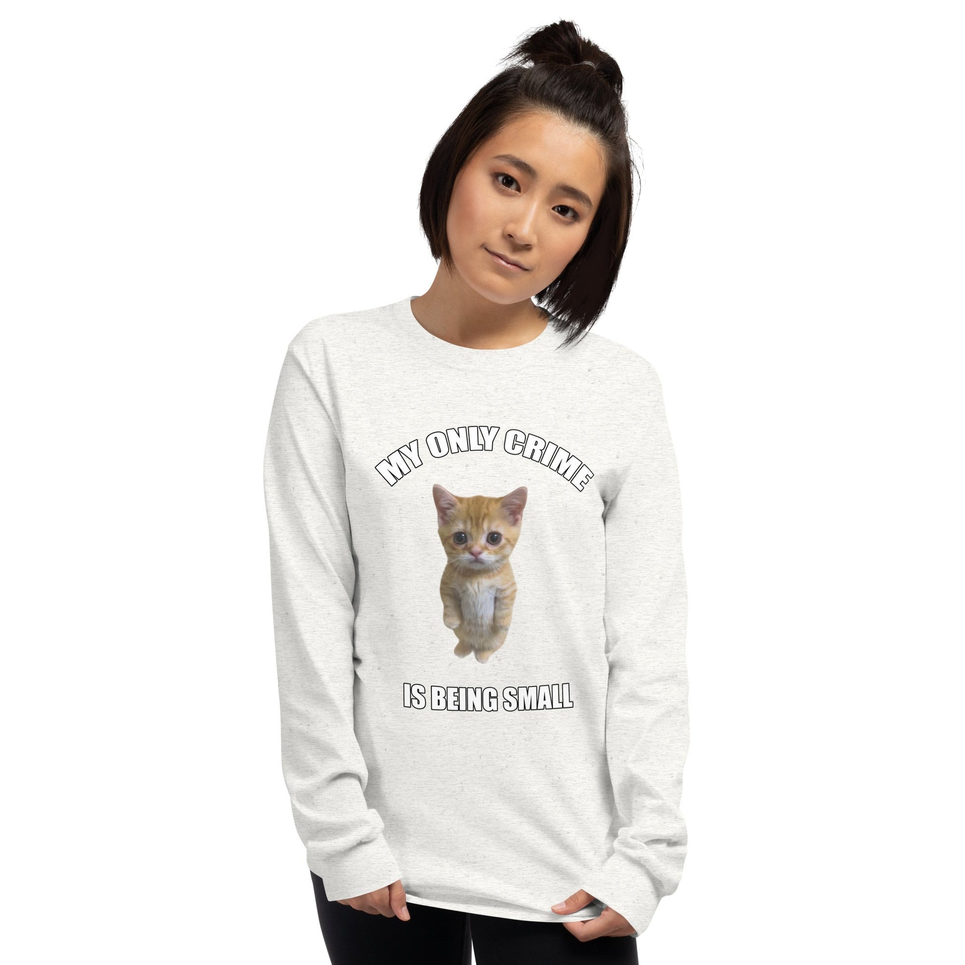Being Small Long Sleeve T-Shirt Meme - Ash | Shirtposting