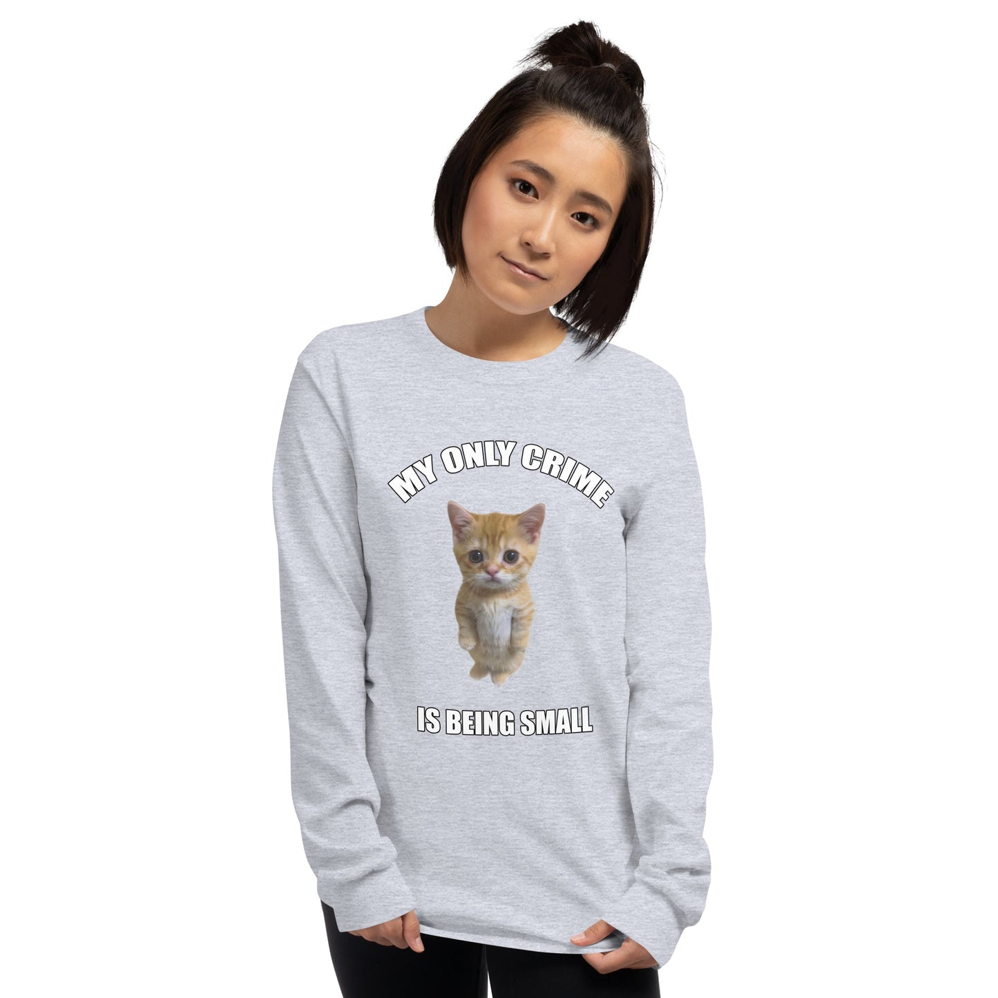 Being Small Long Sleeve T-Shirt Meme - Ash | Shirtposting