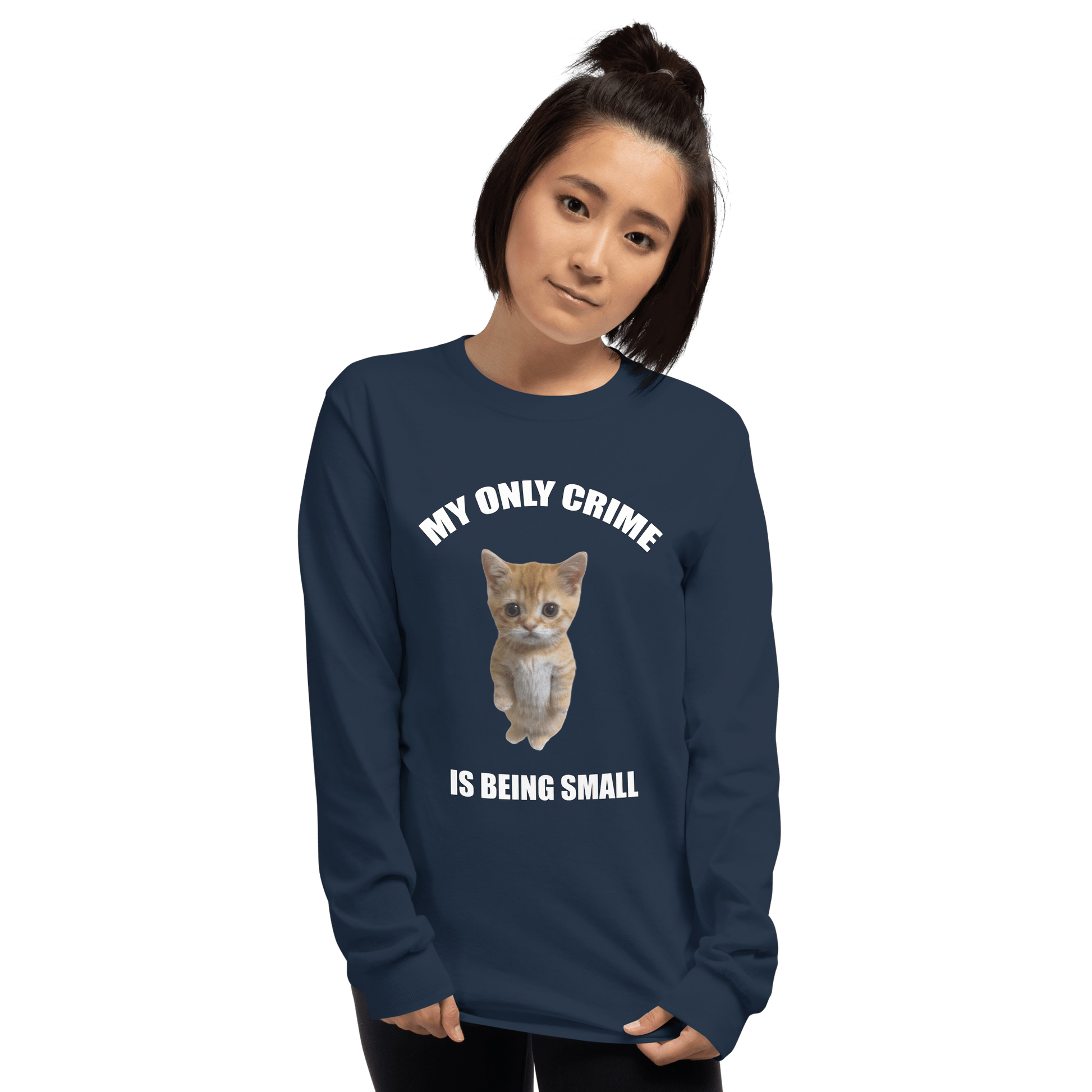 Being Small Long Sleeve T-Shirt Meme - Sport Grey | Shirtposting