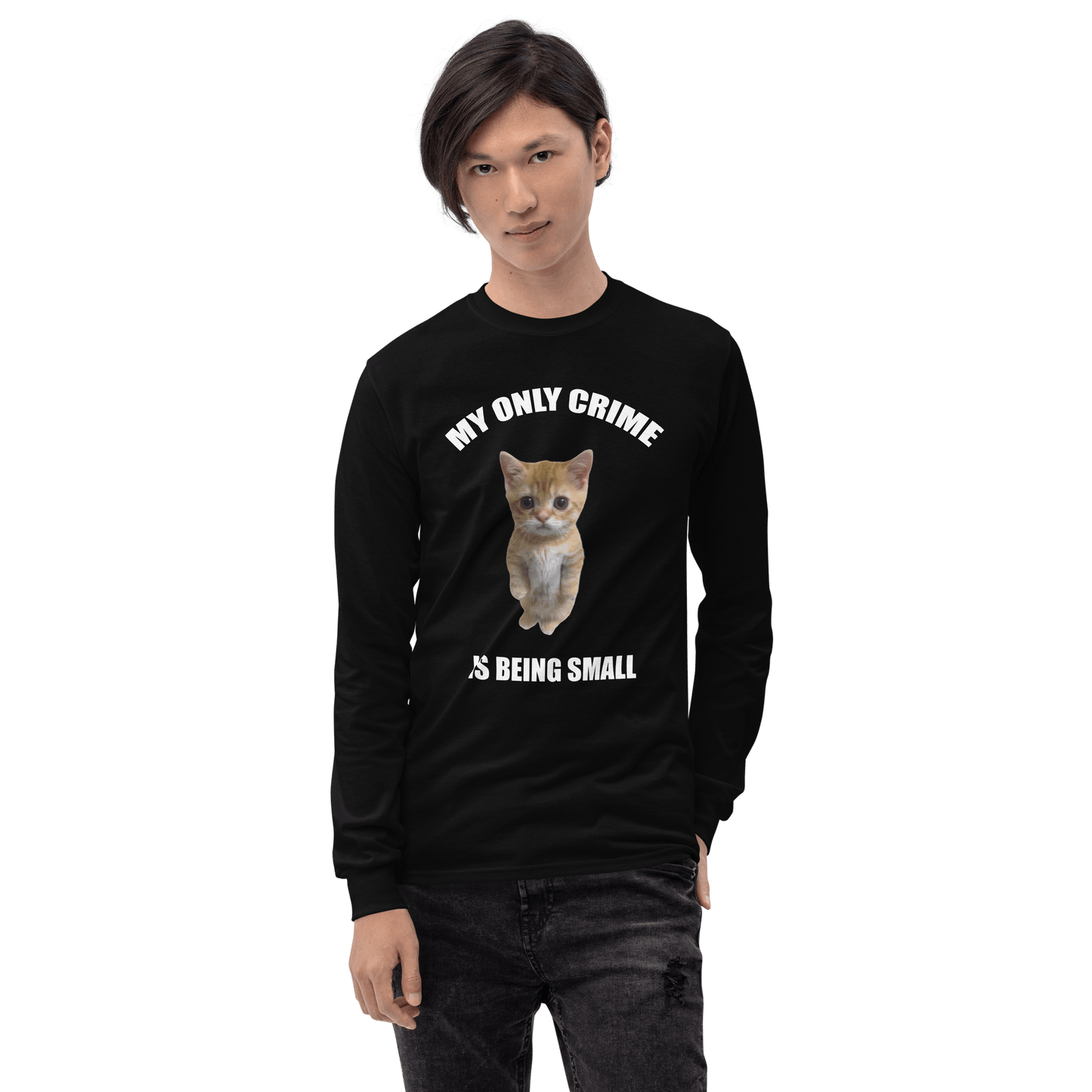Being Small Long Sleeve T-Shirt Meme - Sport Grey | Shirtposting