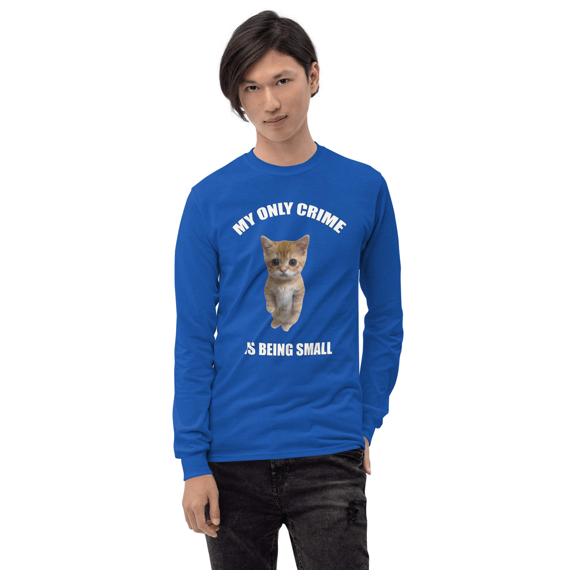 Being Small Long Sleeve T-Shirt Meme - Sport Grey | Shirtposting