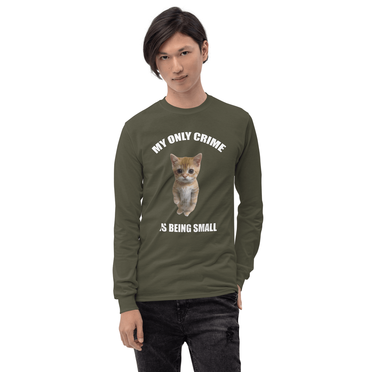 Being Small Long Sleeve T-Shirt Meme - Sport Grey | Shirtposting