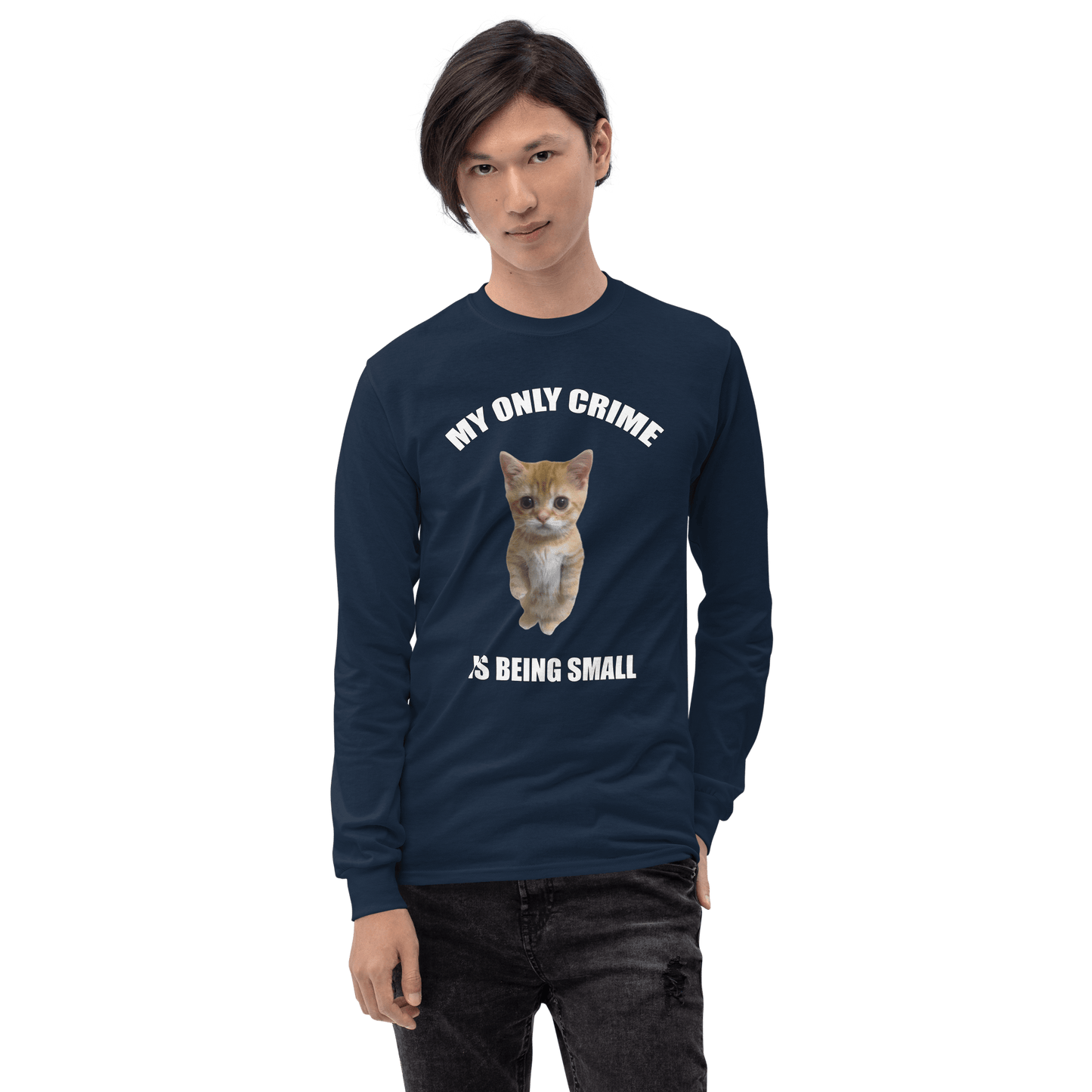 Being Small Long Sleeve T-Shirt Meme - Sport Grey | Shirtposting