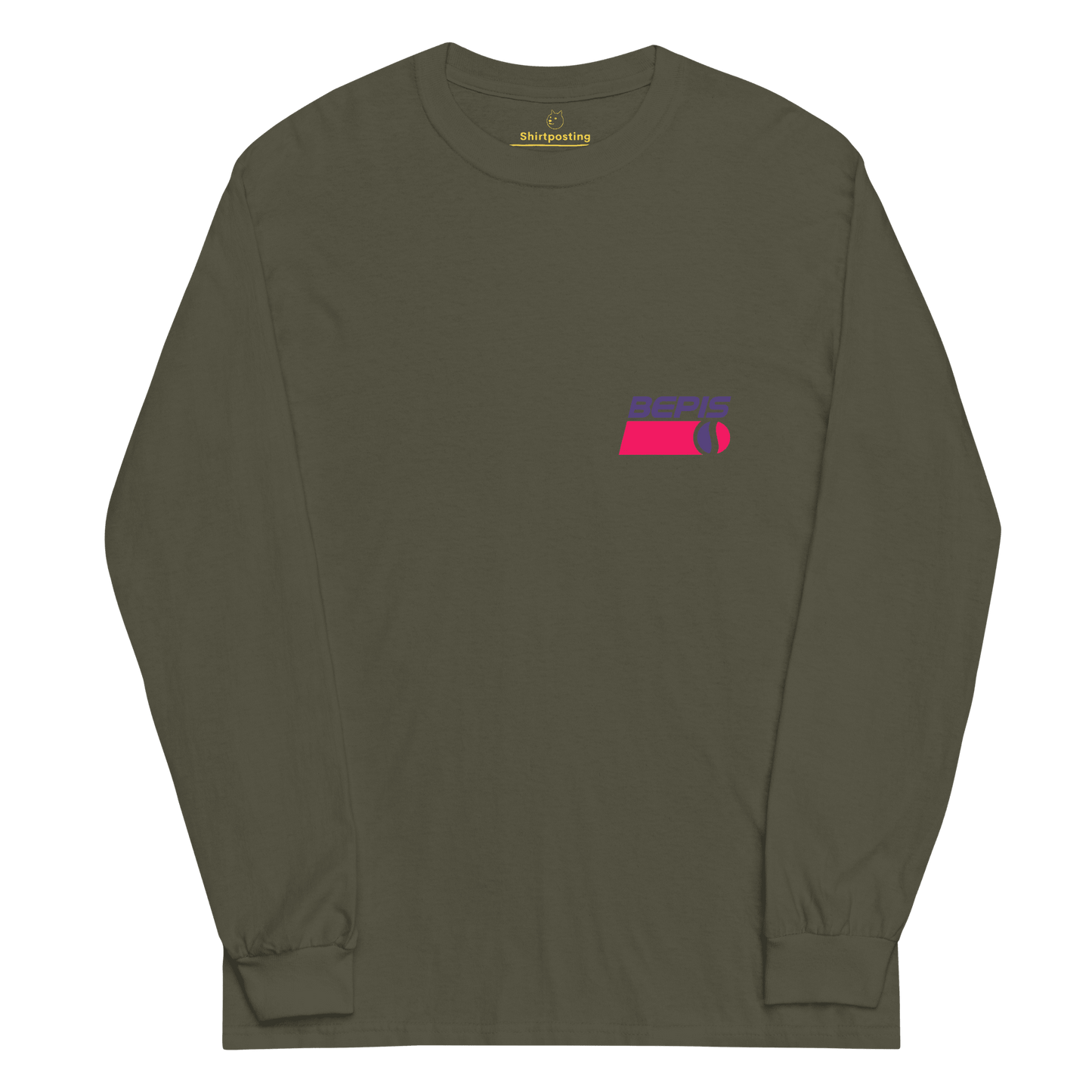 Bepis Long Sleeve T-Shirt Meme - Military Green | Shirtposting