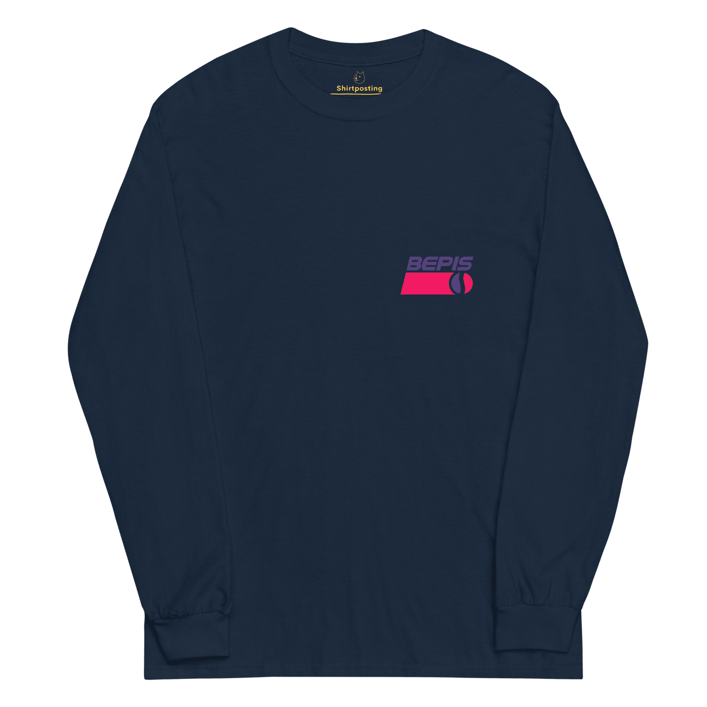 Bepis Long Sleeve T-Shirt Meme - Navy | Shirtposting