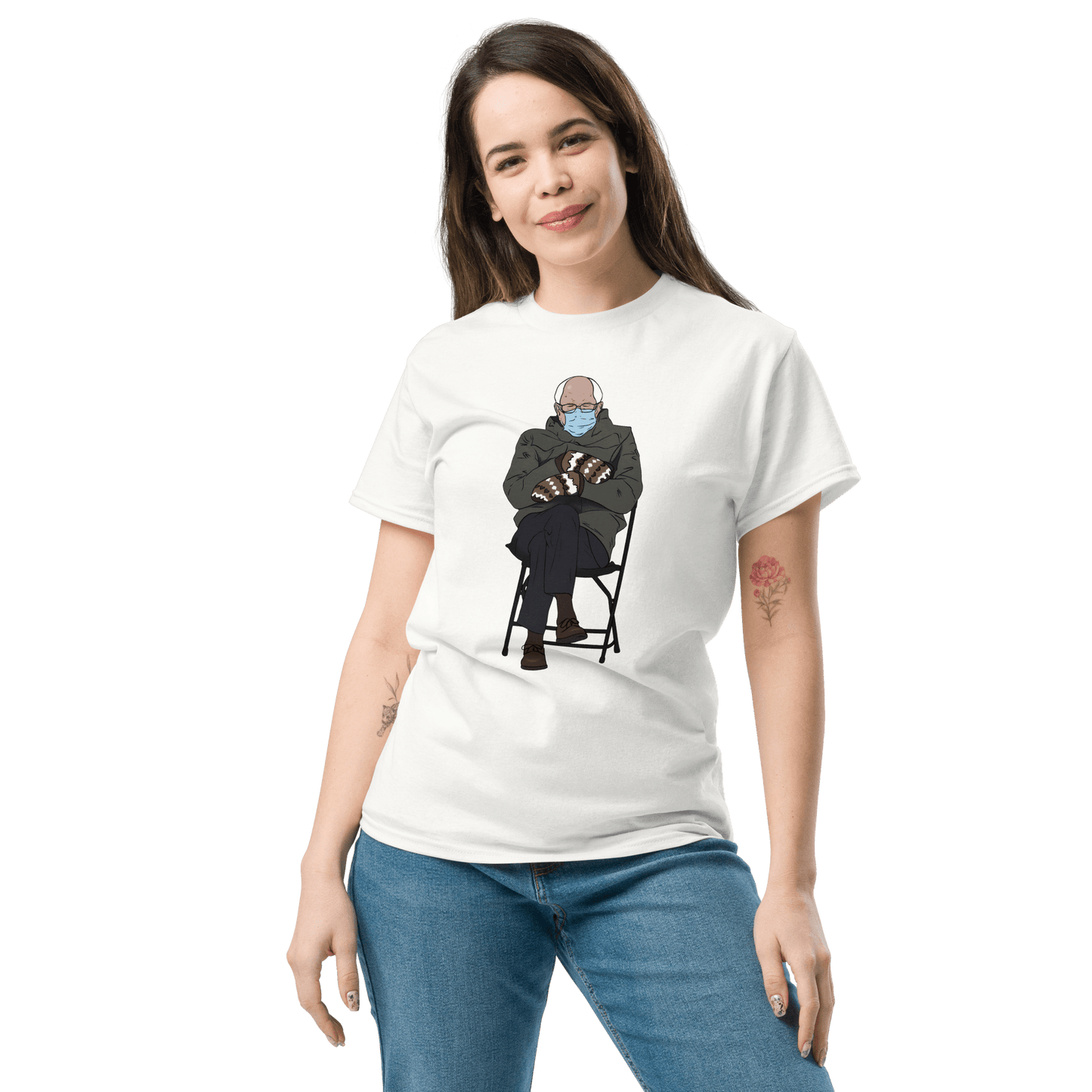 Bernie Mittens Classic T-Shirt Meme - Ash | Shirtposting