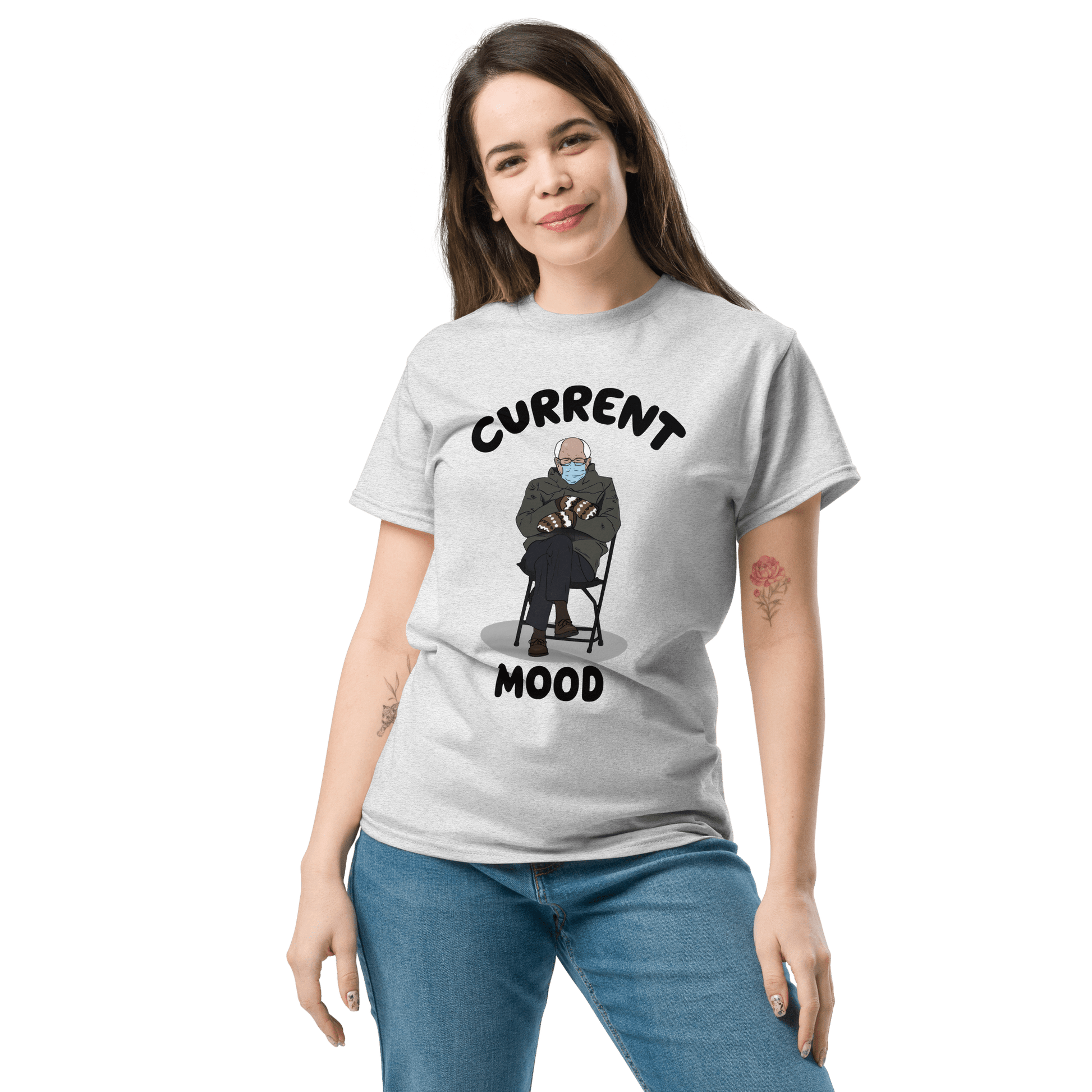 Bernie Mittens Classic T-Shirt Meme - Ash | Shirtposting