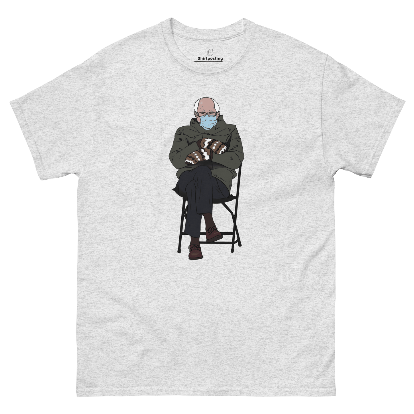 Bernie Mittens Classic T-Shirt Meme - Ash | Shirtposting