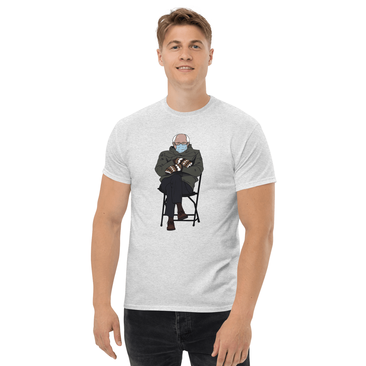Bernie Mittens Classic T-Shirt Meme - Ash | Shirtposting
