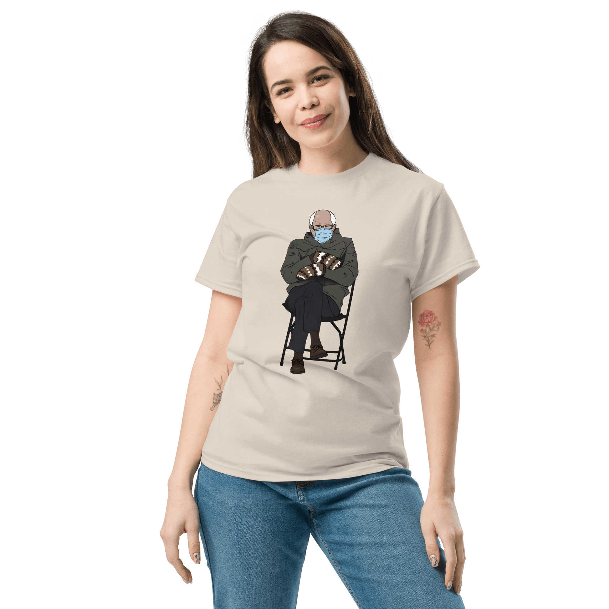 Bernie Mittens Classic T-Shirt Meme - Ash | Shirtposting