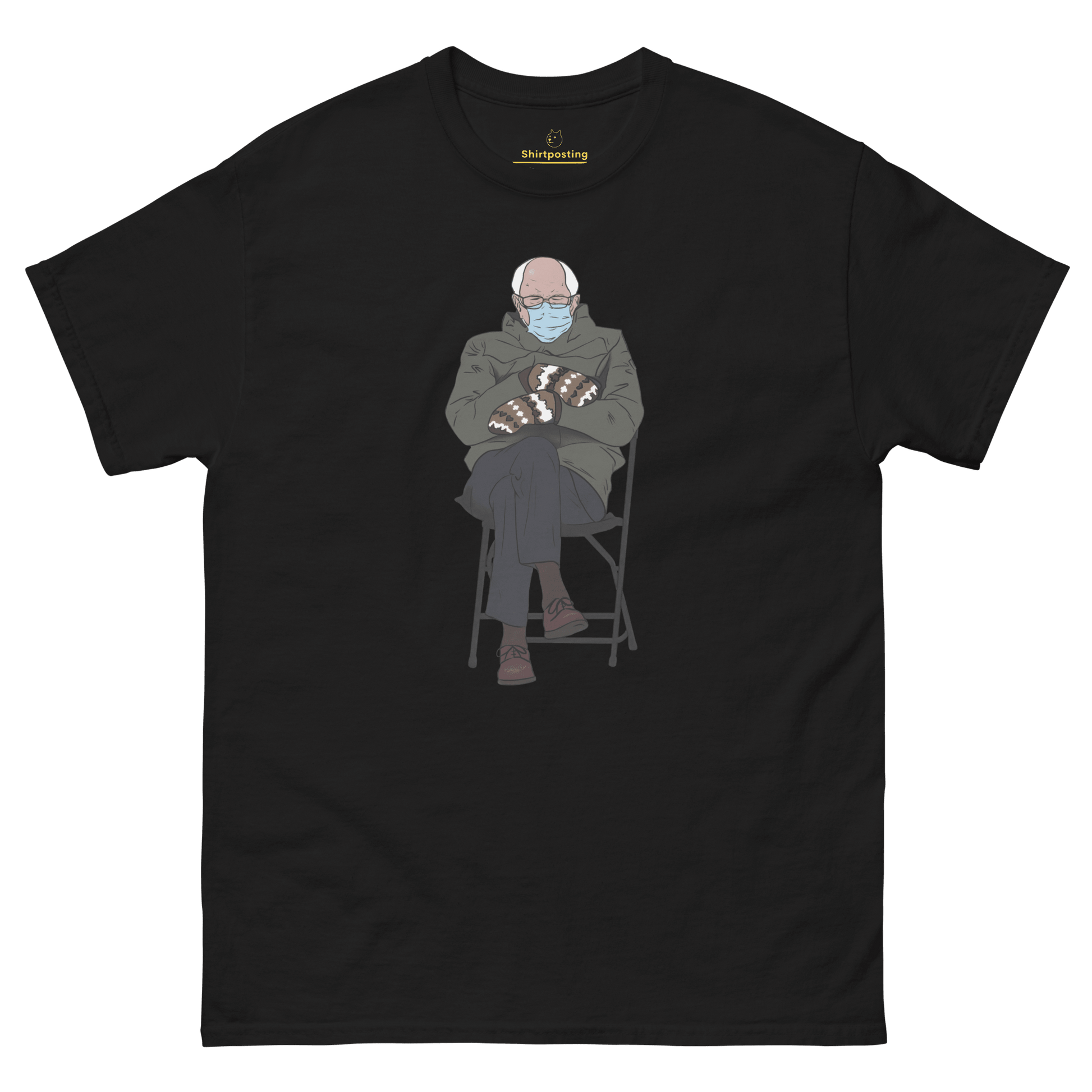 Bernie Mittens Classic T-Shirt Meme - Black | Shirtposting