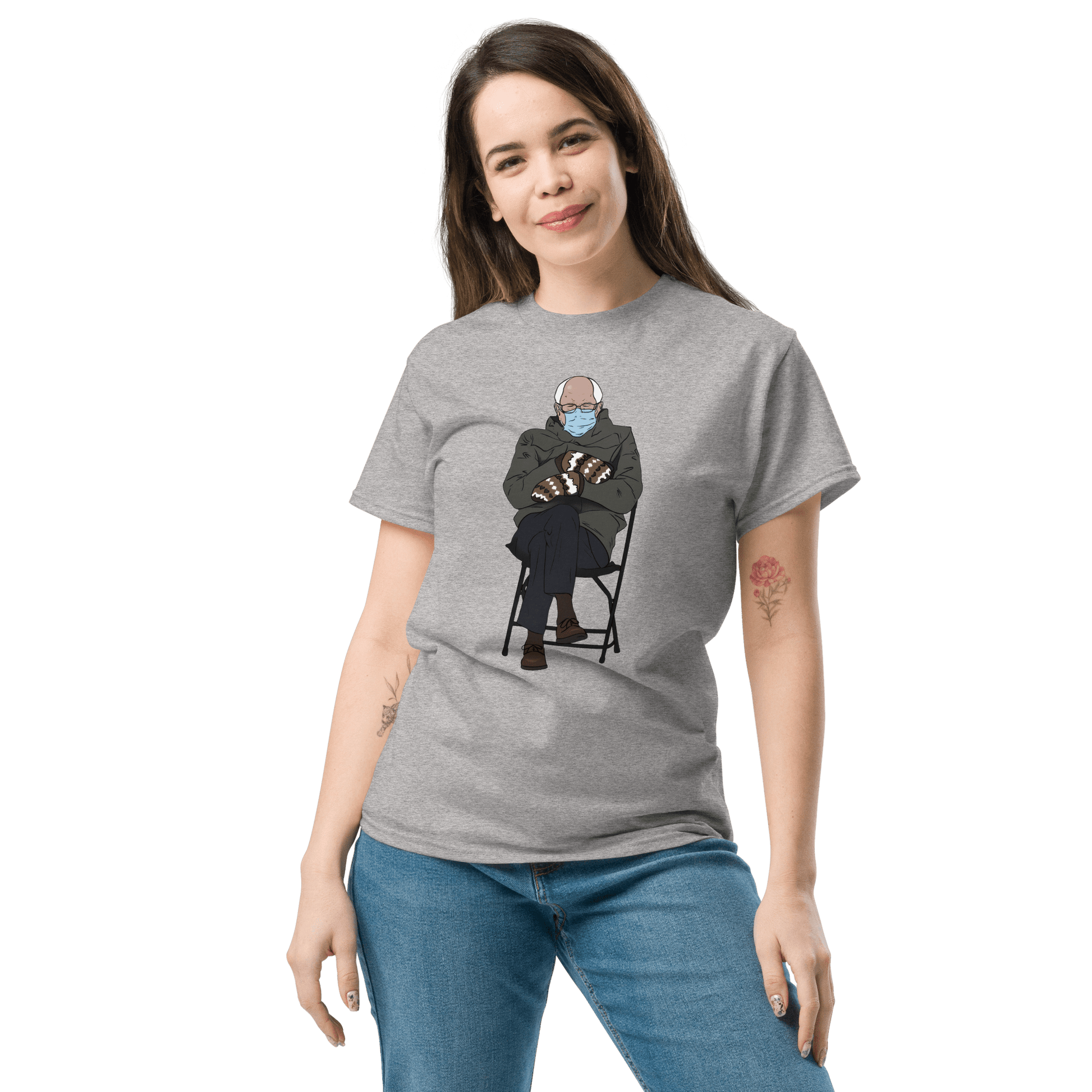 Bernie Mittens Classic T-Shirt Meme - Military Green | Shirtposting