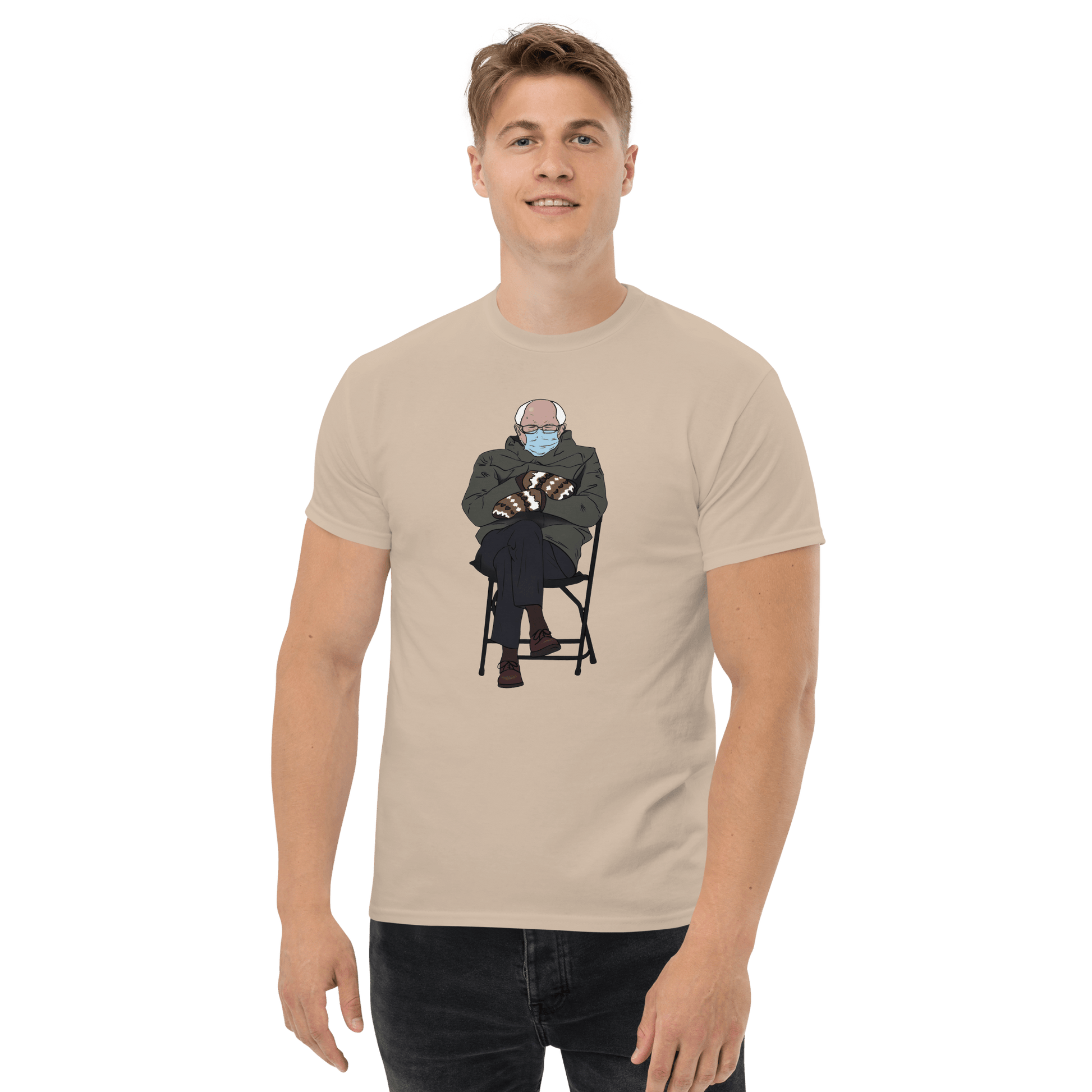 Bernie Mittens Classic T-Shirt Meme - Military Green | Shirtposting