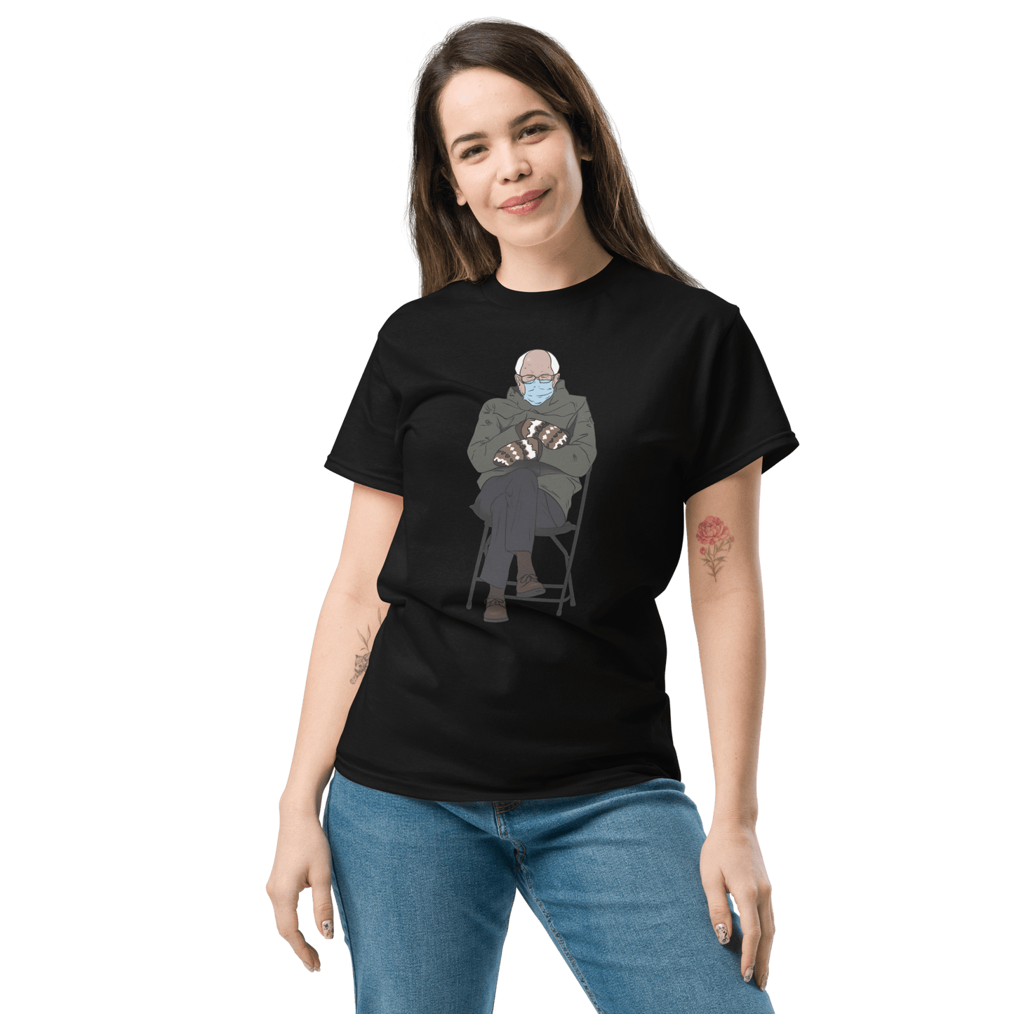 Bernie Mittens Classic T-Shirt Meme - Royal | Shirtposting