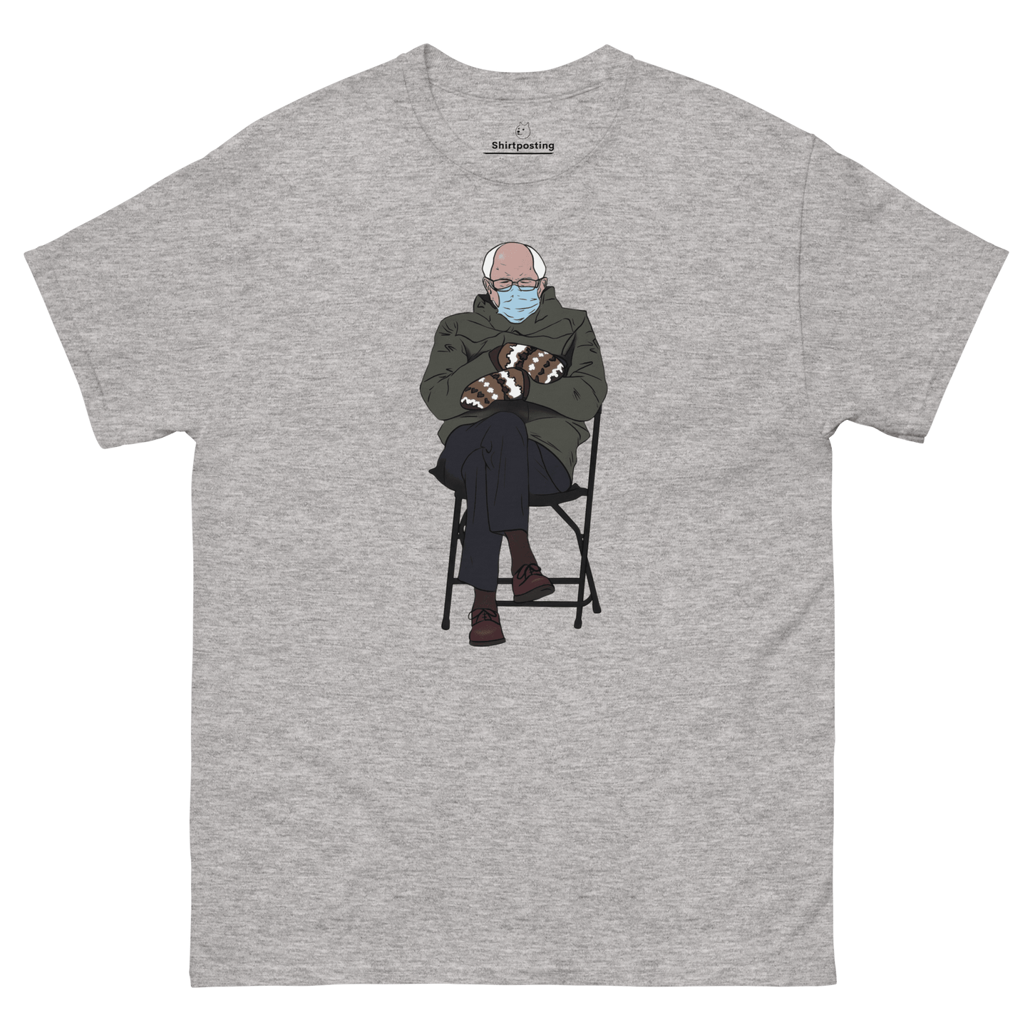 Bernie Mittens Classic T-Shirt Meme - Sport Grey | Shirtposting