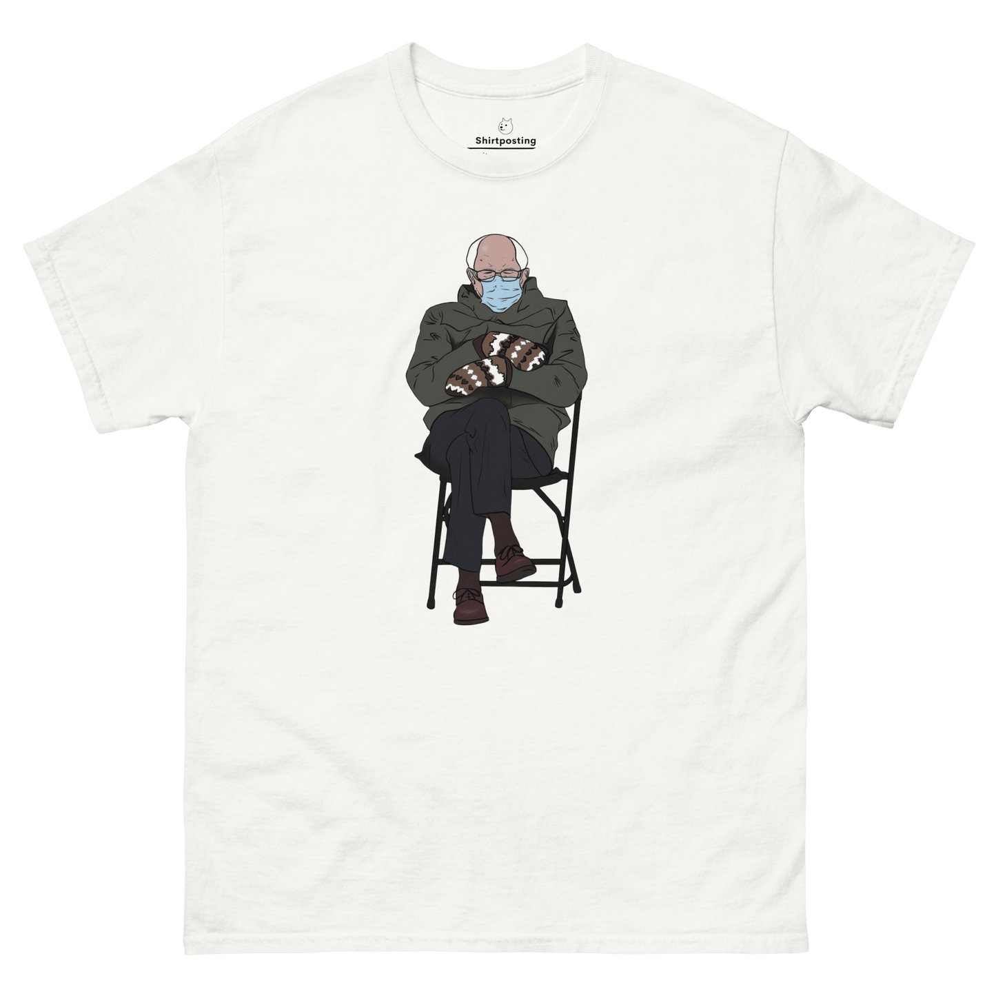 Bernie Mittens Classic T-Shirt Meme - White | Shirtposting