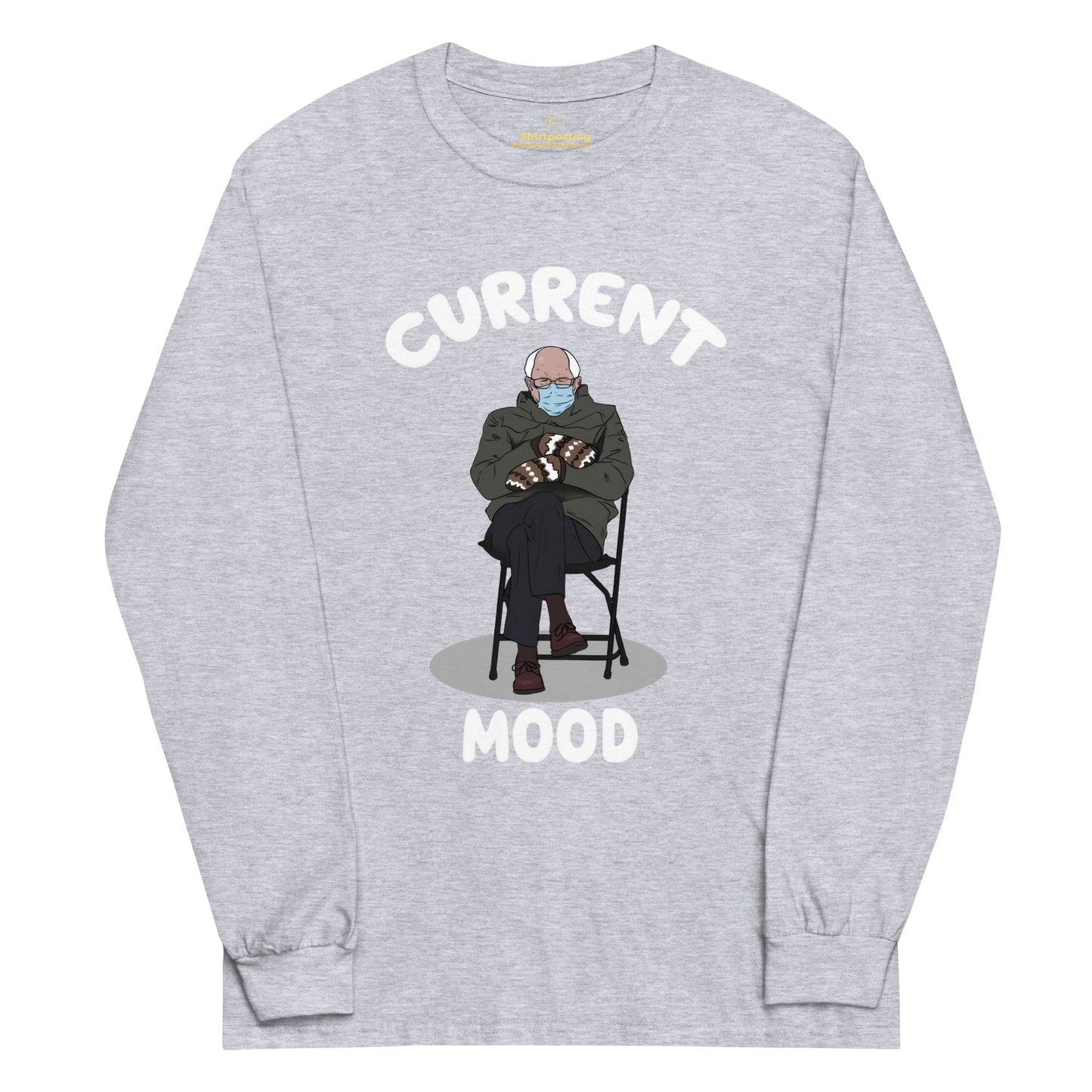 Bernie Mittens Long Sleeve T-Shirt Meme - Sport Grey | Shirtposting