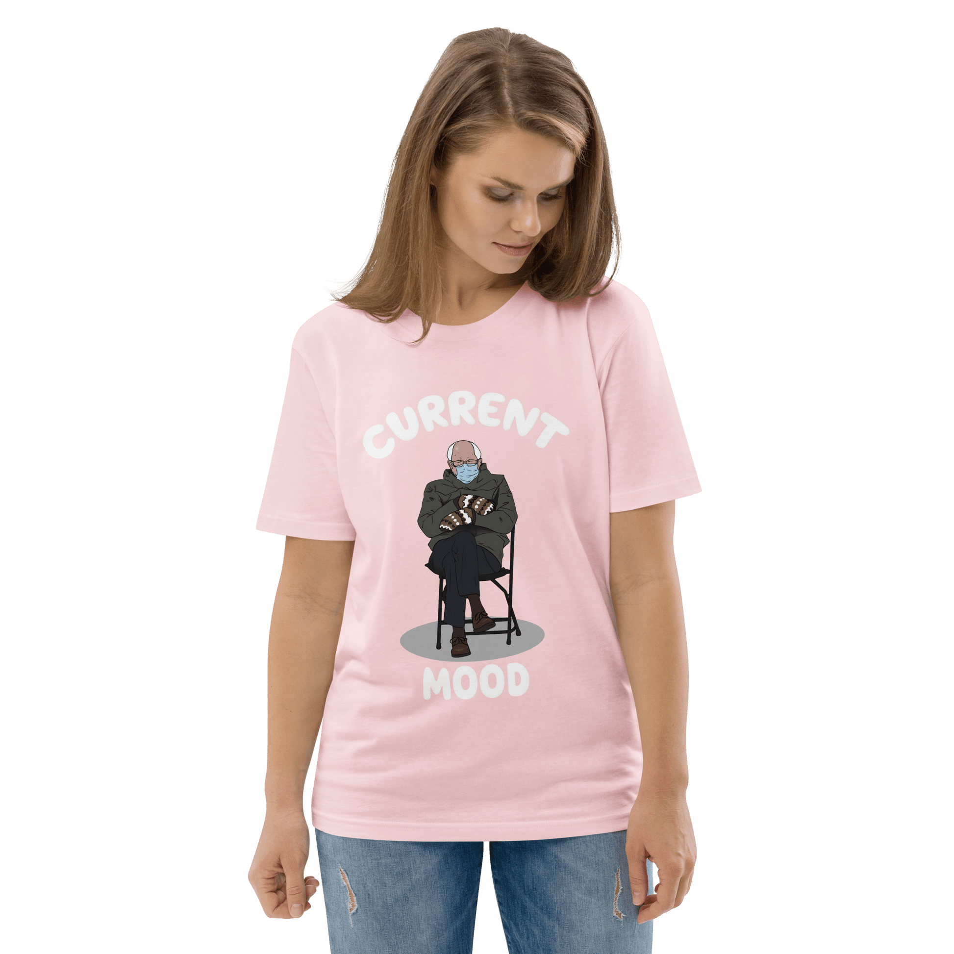 Bernie Mittens Premium Organic T-Shirt Meme - Cotton Pink | Shirtposting