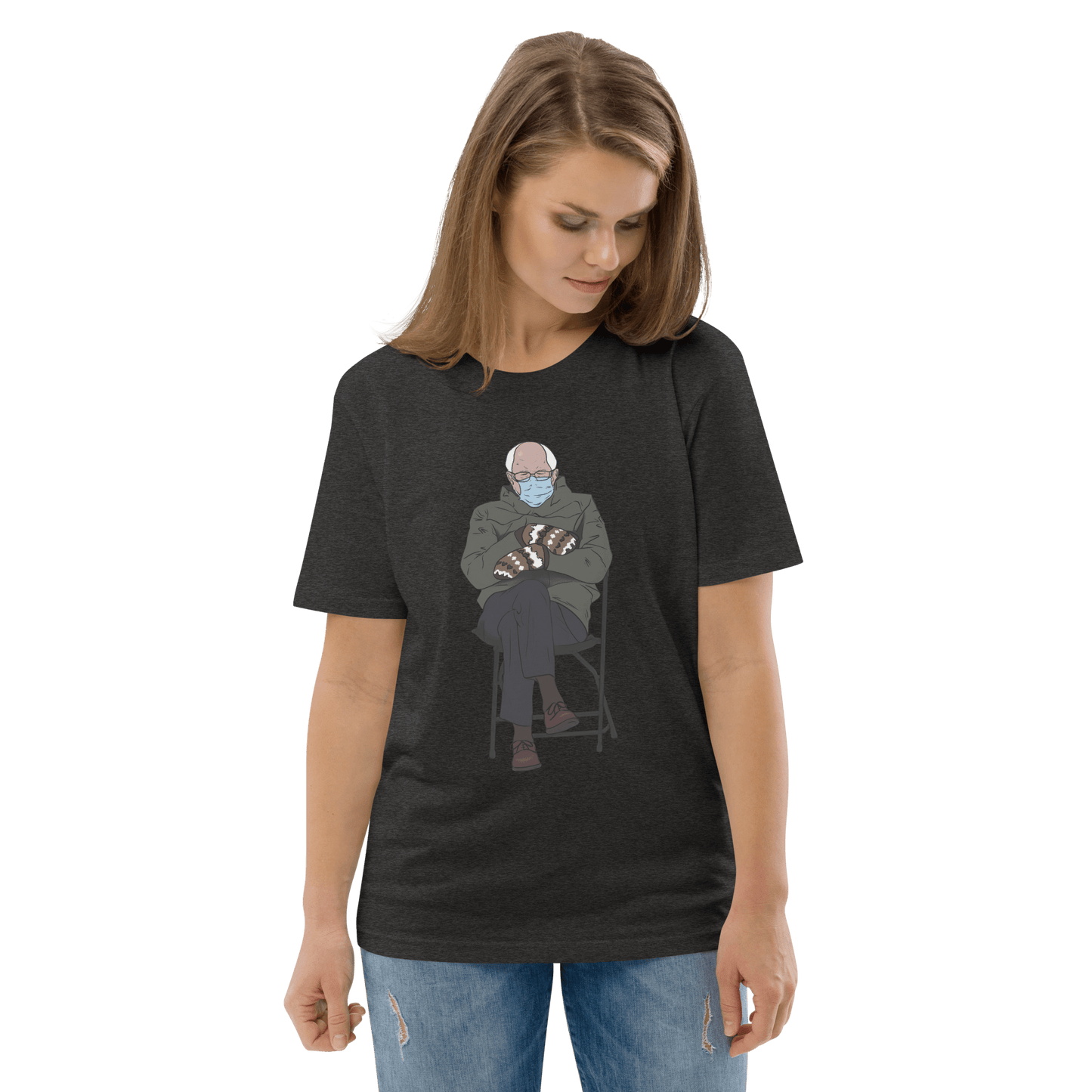 Bernie Mittens Premium Organic T-Shirt Meme - Dark Heather Grey | Shirtposting