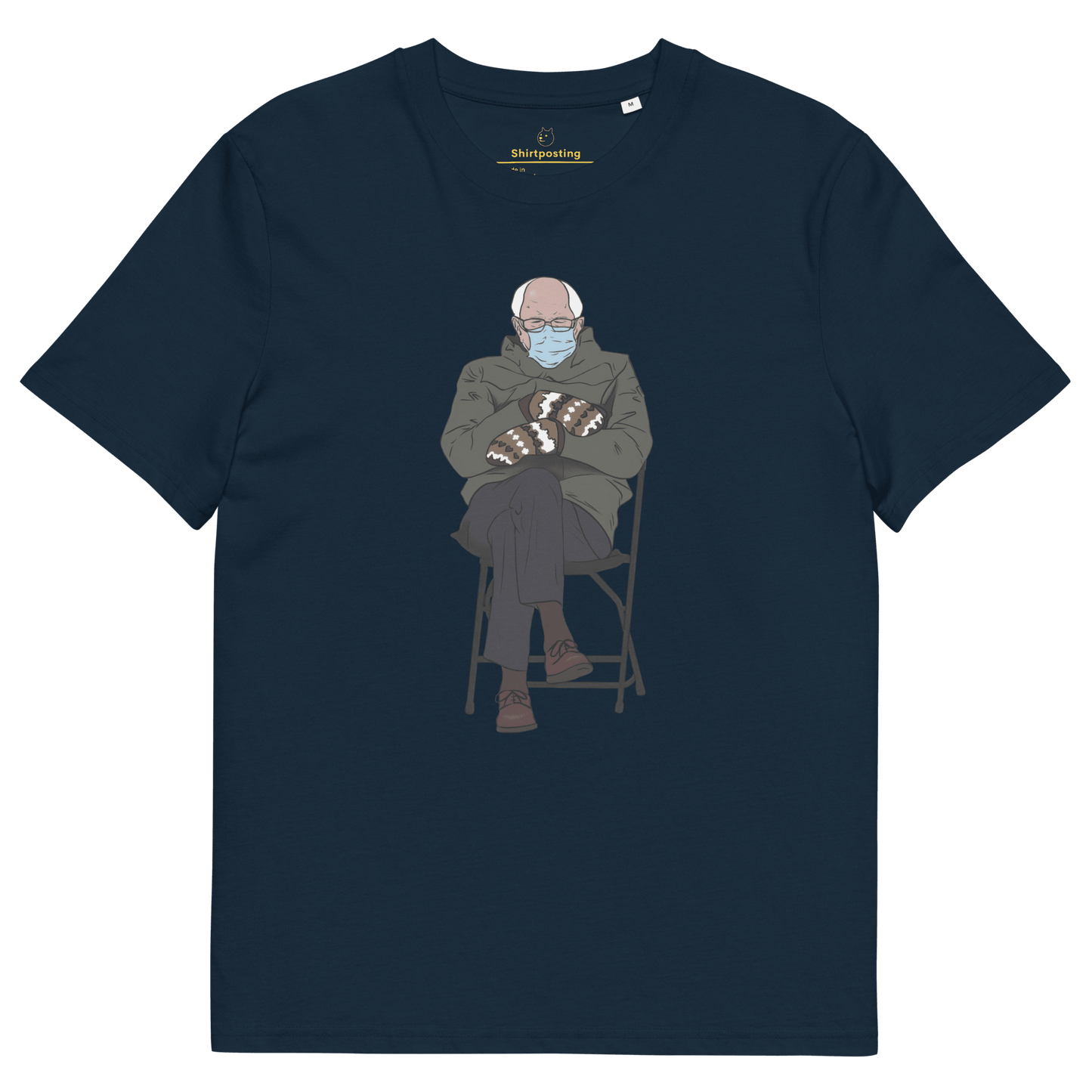 Bernie Mittens Premium Organic T-Shirt Meme - French Navy | Shirtposting