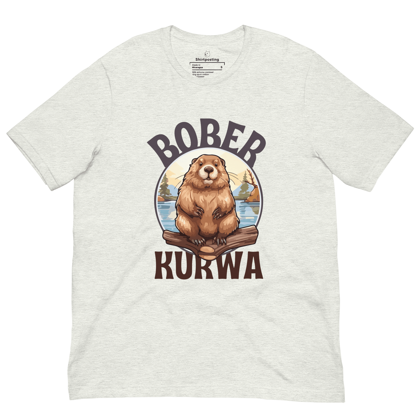 Bober Kurwa Classic T-Shirt Meme - Ash | Shirtposting