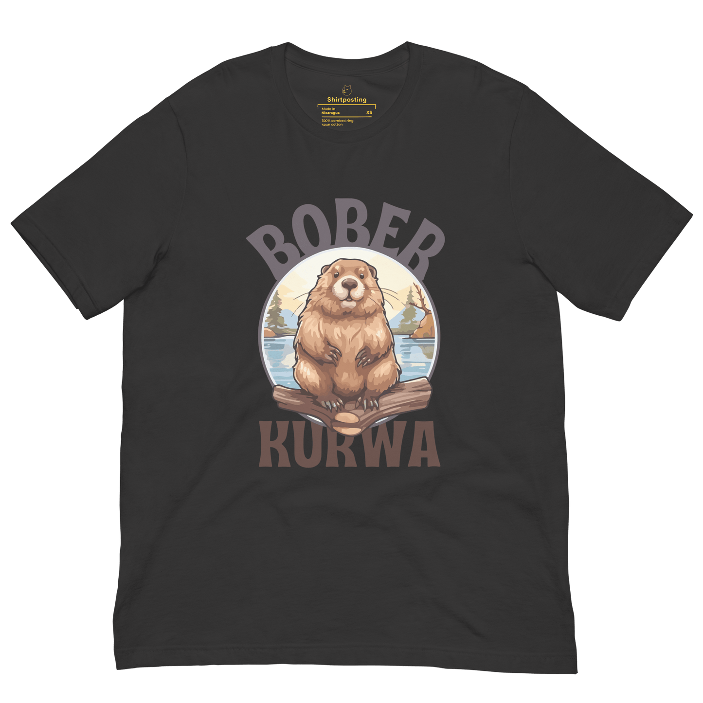 Bober Kurwa Classic T-Shirt Meme - Dark Grey | Shirtposting