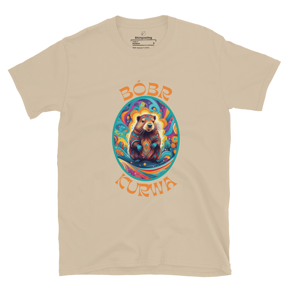 Bober Kurwa Classic T-Shirt Meme - Sand | Shirtposting