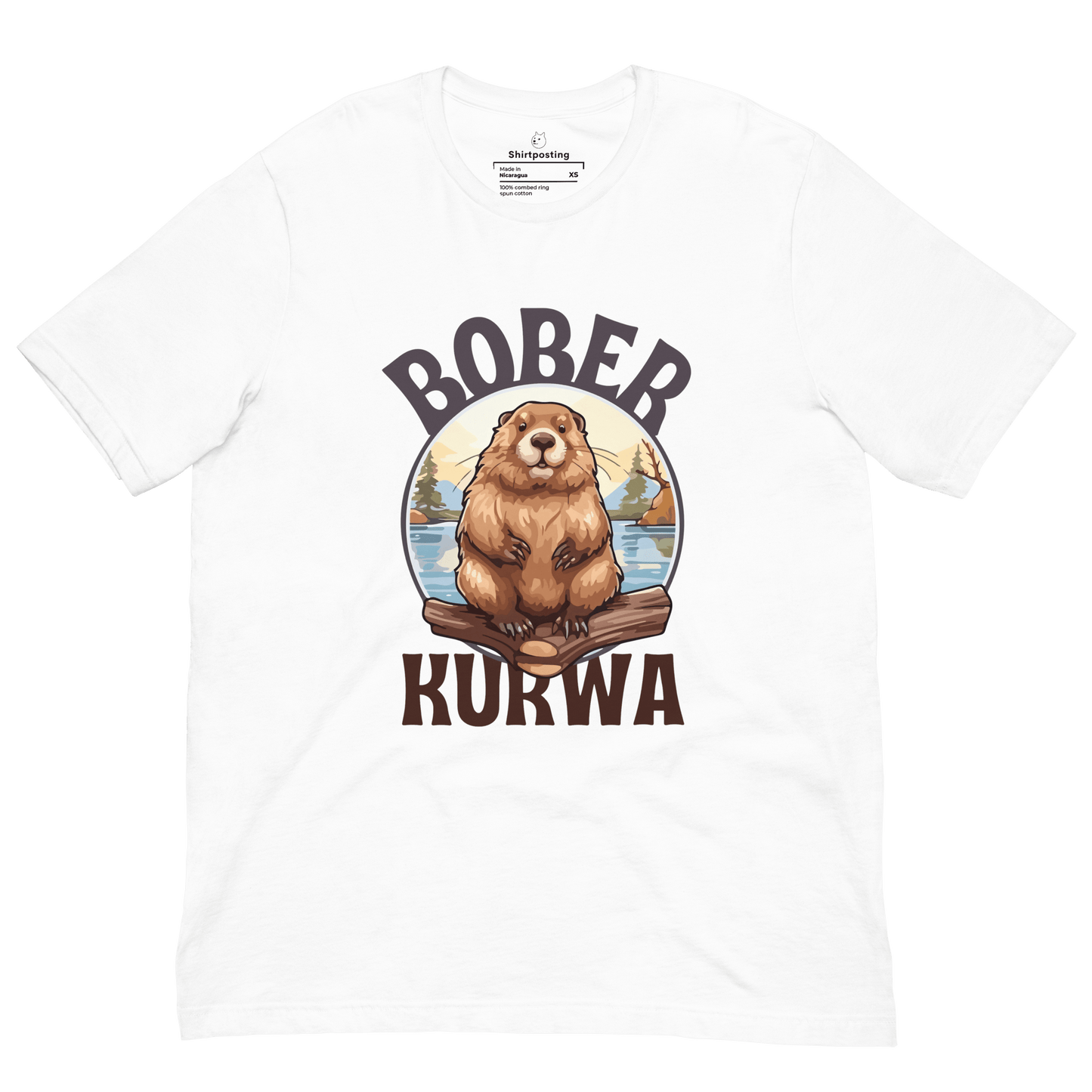 Bober Kurwa Classic T-Shirt Meme - White | Shirtposting