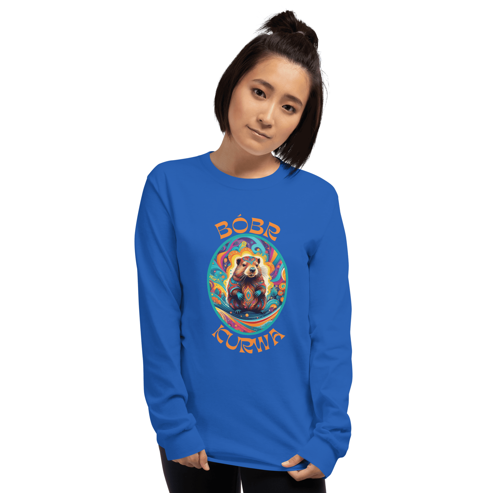 Bober Kurwa Long Sleeve T-Shirt Meme - Sport Grey | Shirtposting
